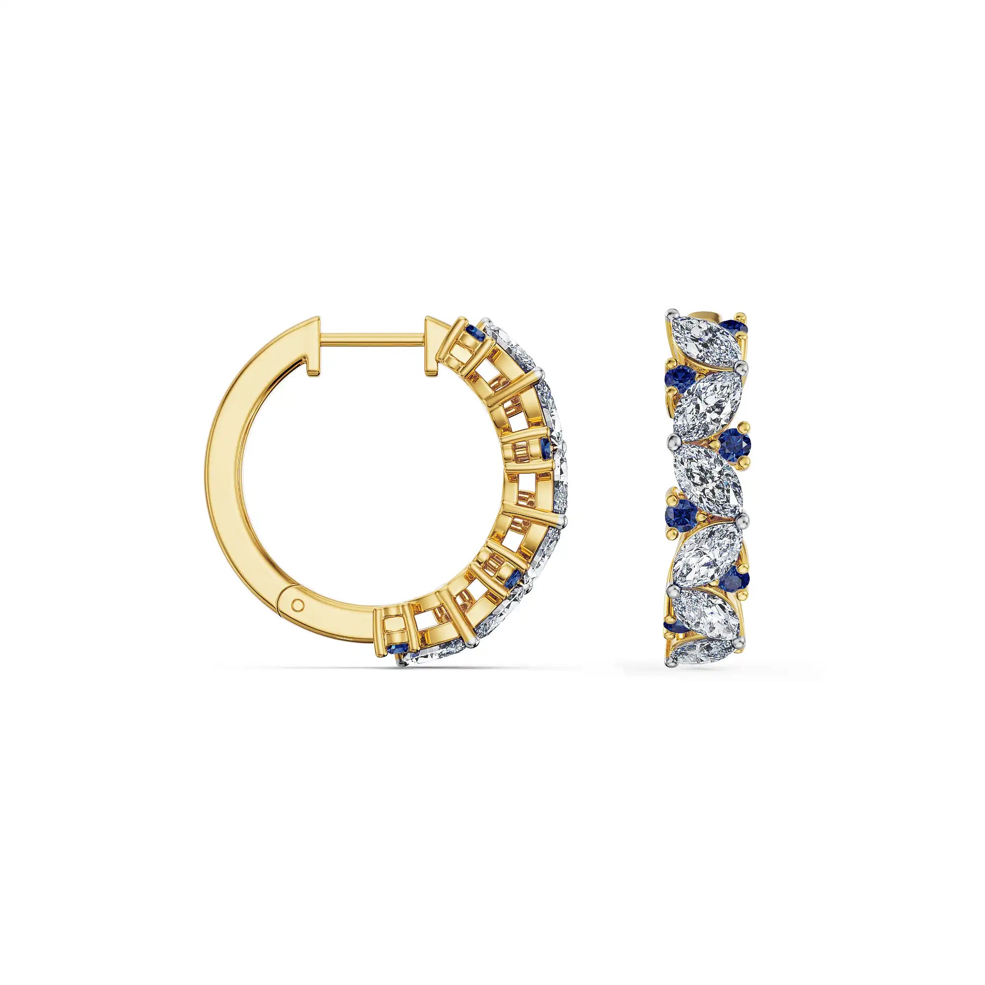 Marquise Glow Lab Grown Diamond Hoop Earrings