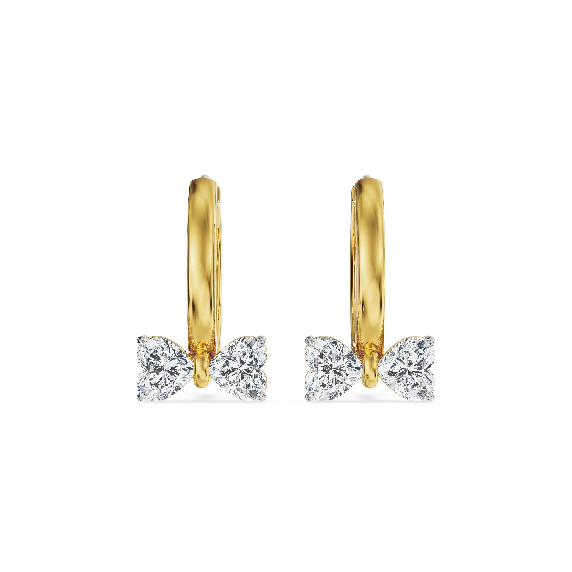 Bow Tie Lab Grown Diamond Hoops