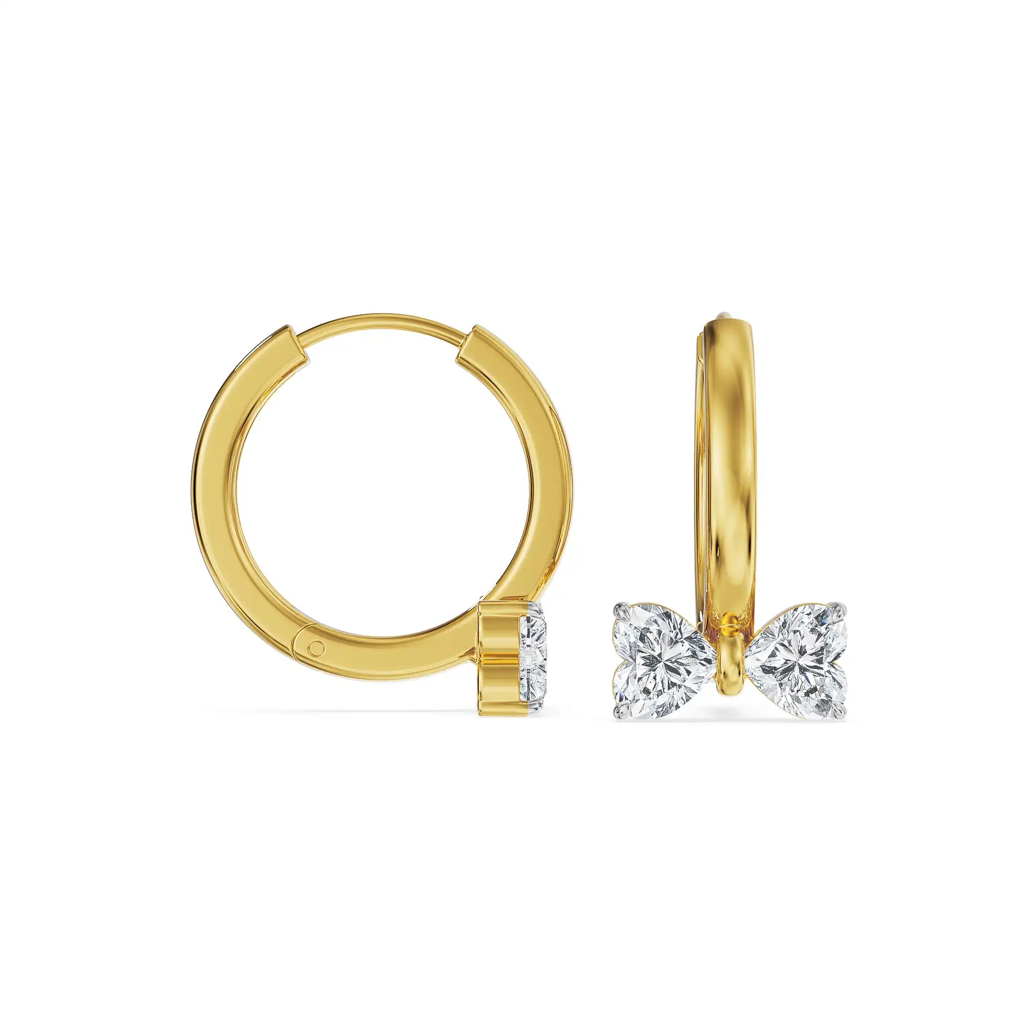 Bow Tie Lab Grown Diamond Hoops