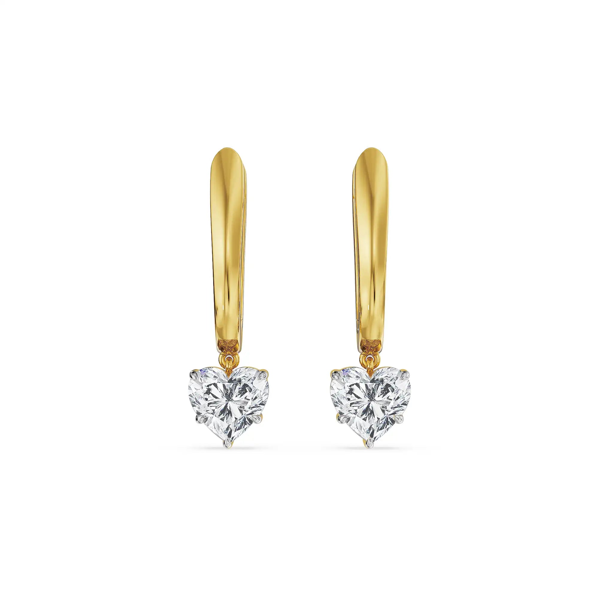 Radiant Heart Lab Grown Diamond Earrings