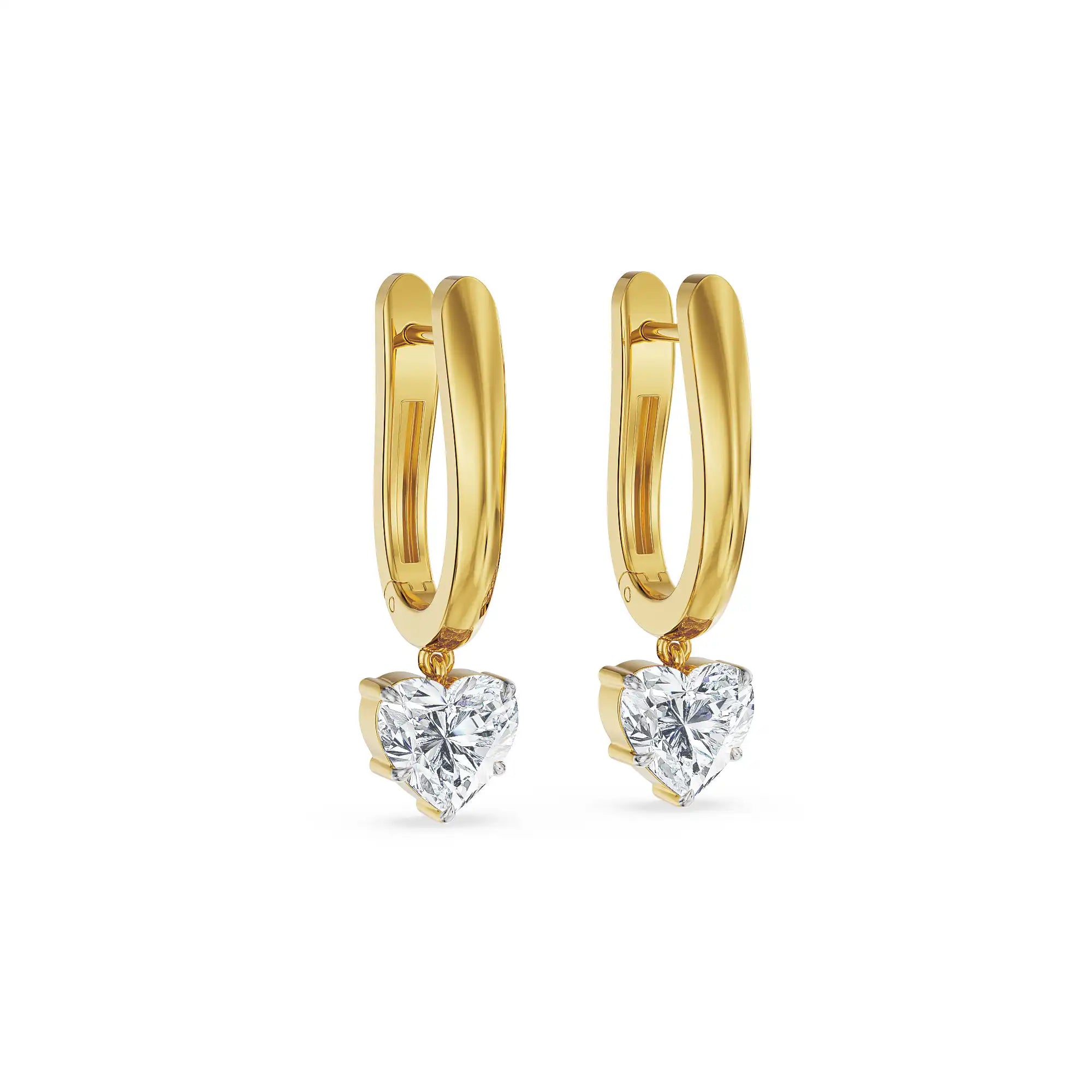 Radiant Heart Lab Grown Diamond Earrings