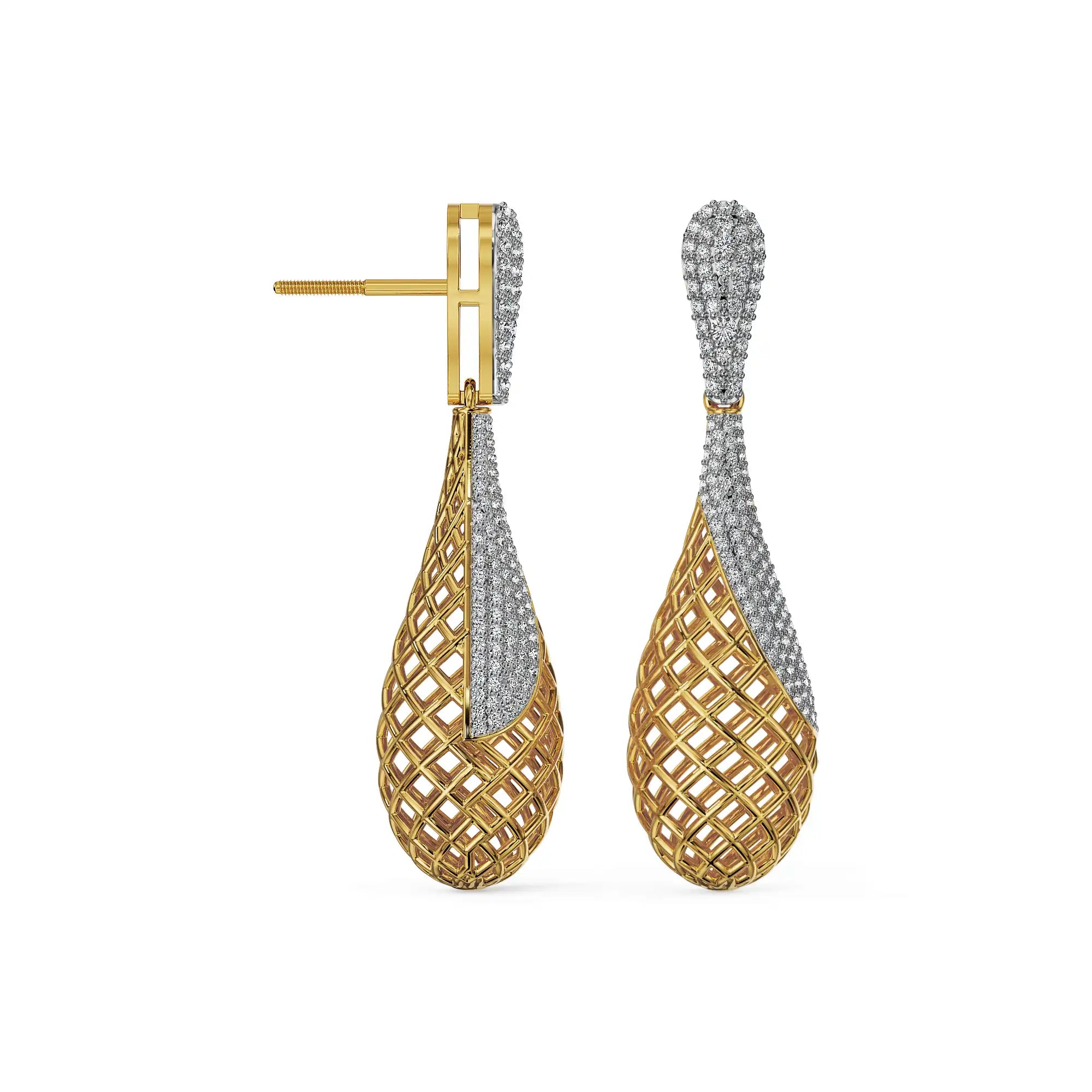 Lattice Lab Grown Diamonds Drop Earrings