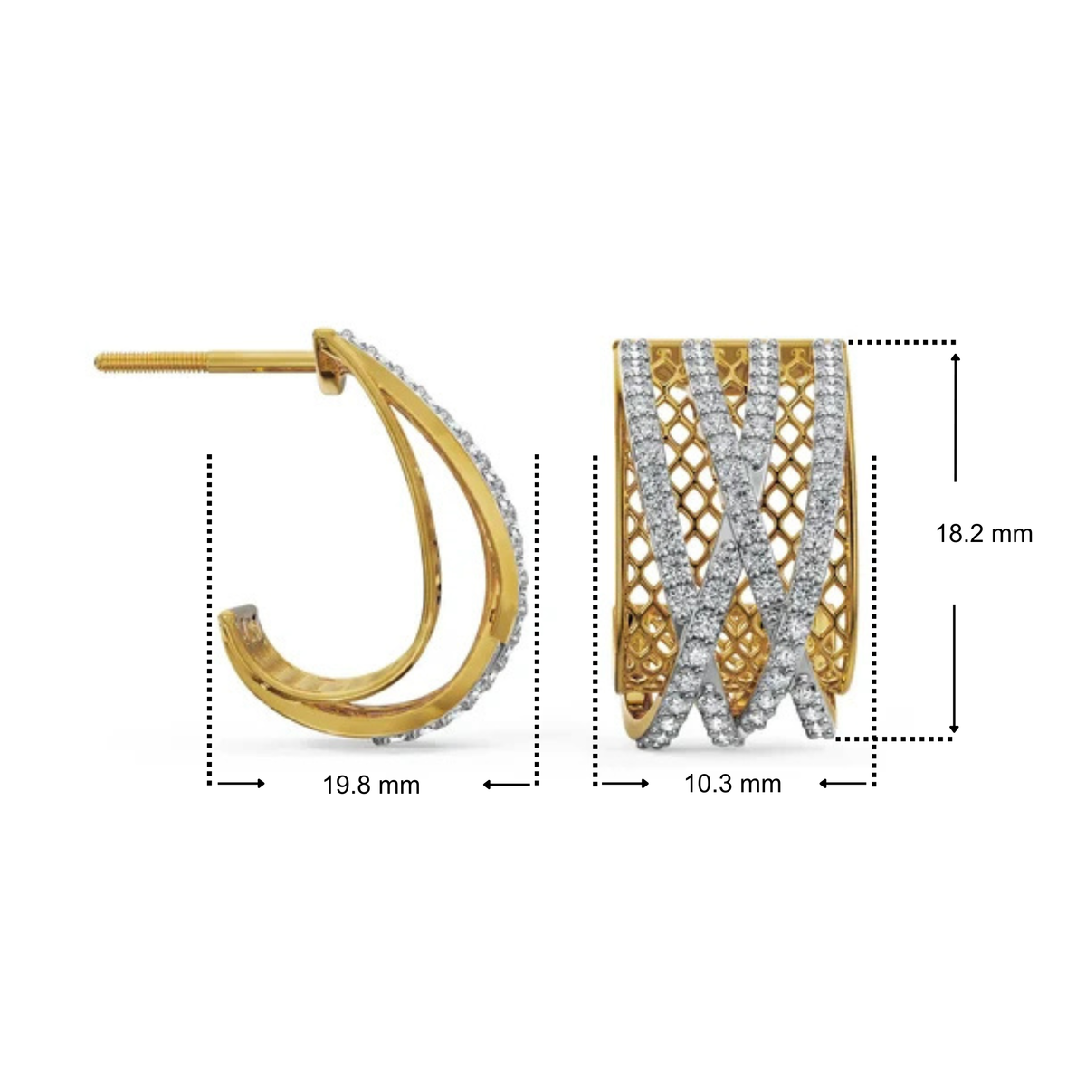 Interlace Lab Grown Diamond Earrings