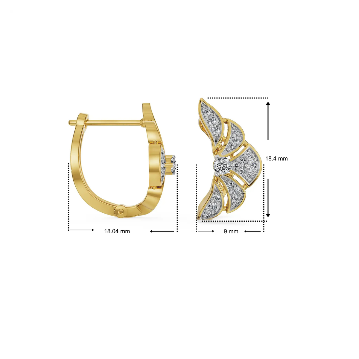 Fluttering Grace Lab Grown Diamond Earrings