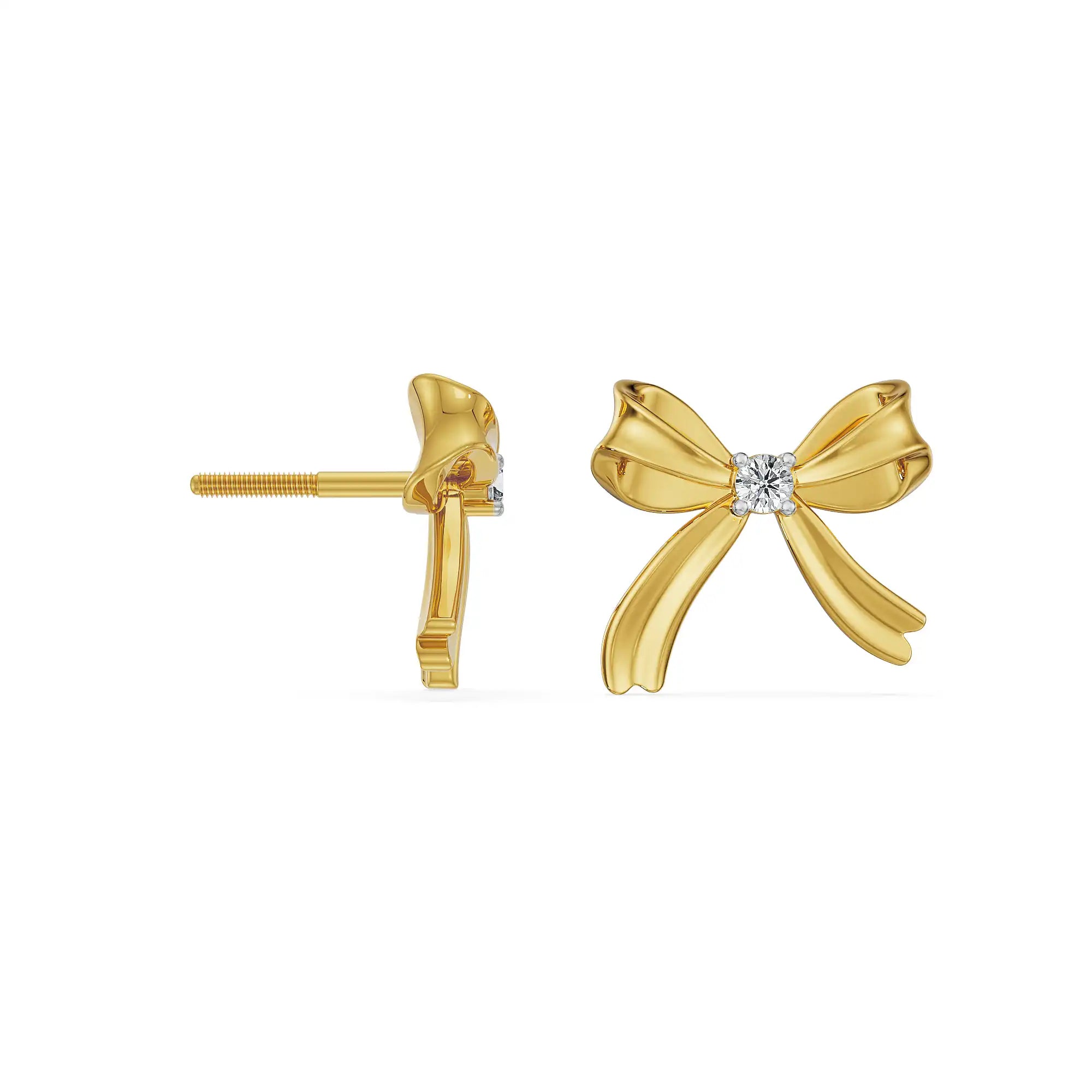 Bow Tie Lab Grown Diamond Earrings