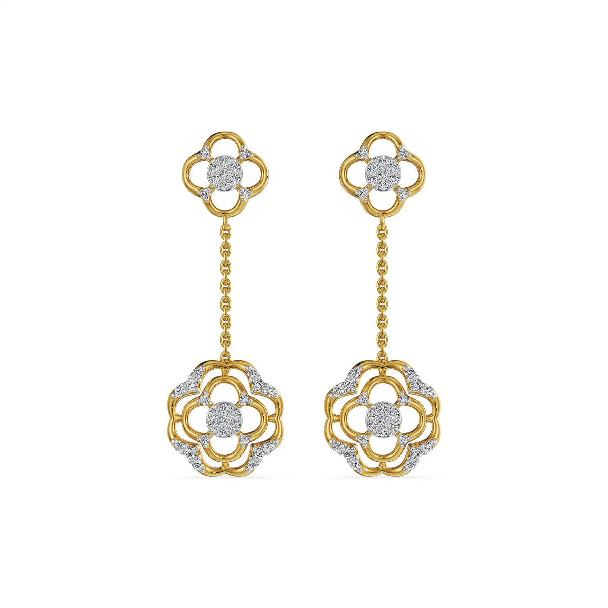 Lunara Bloom Lab Grown Diamond Earrings