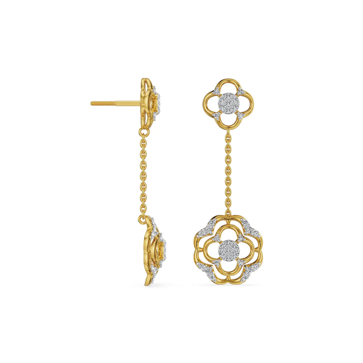 Lunara Bloom Lab Grown Diamond Earrings