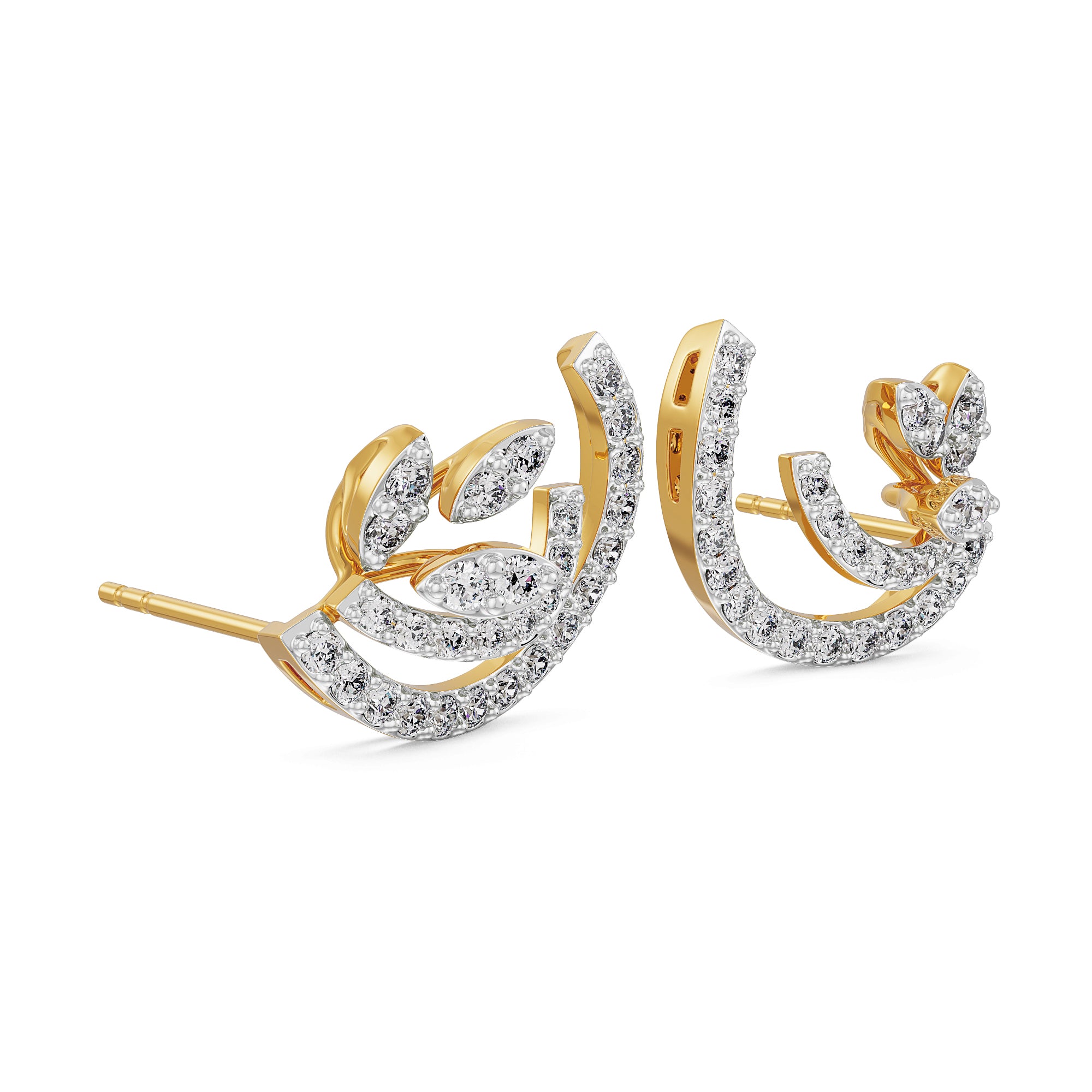 Glamorous Diamond Earrings Left view