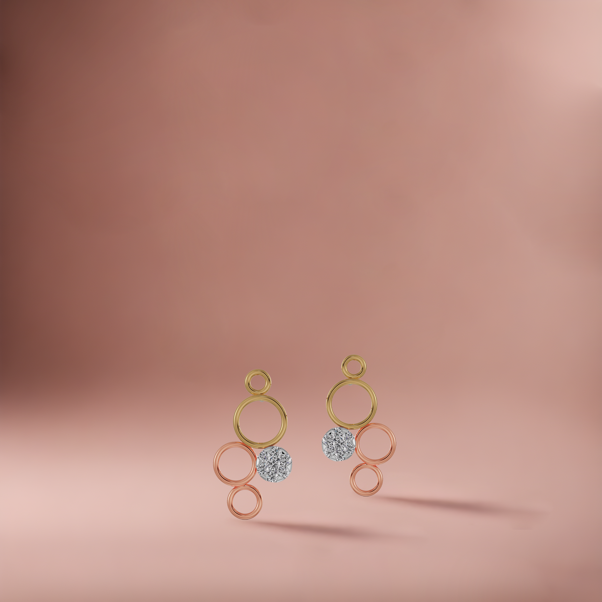 Fivefold Sparkle Diamond Earrings Prospective View