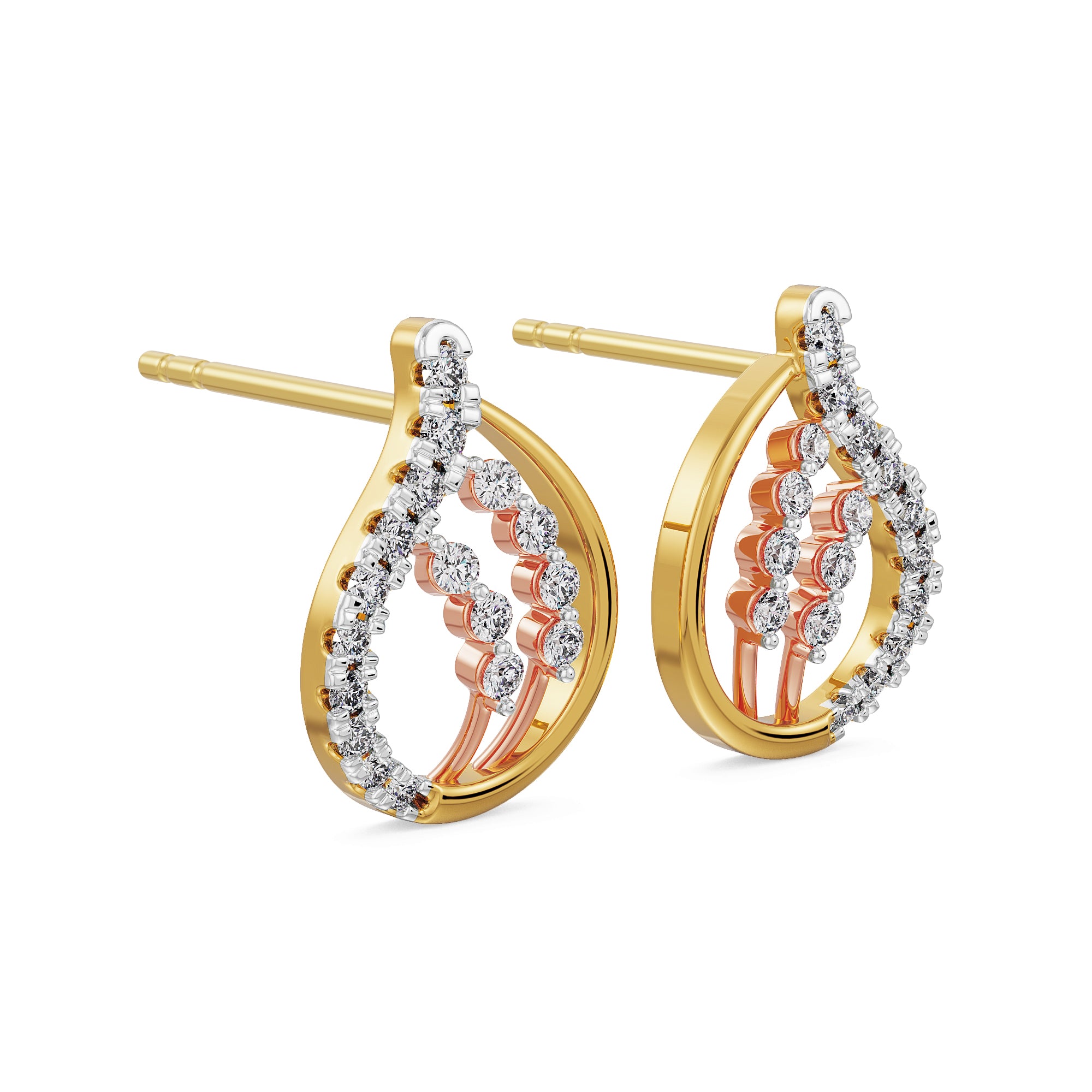 Dazzling Diamond Earrings Side View