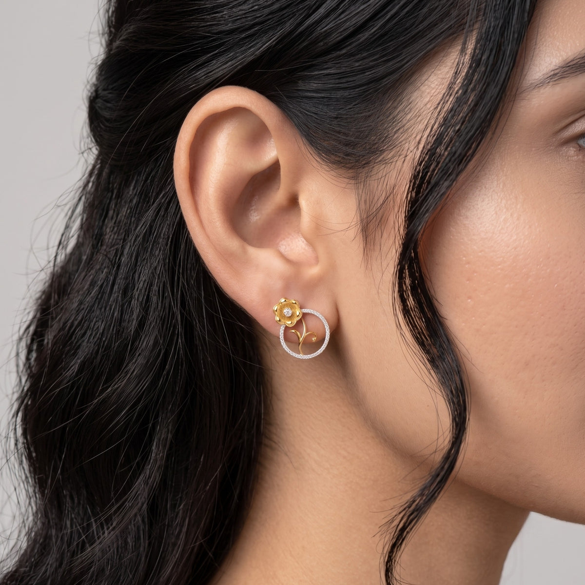 Lab Grown Diamond Blossom Earrings