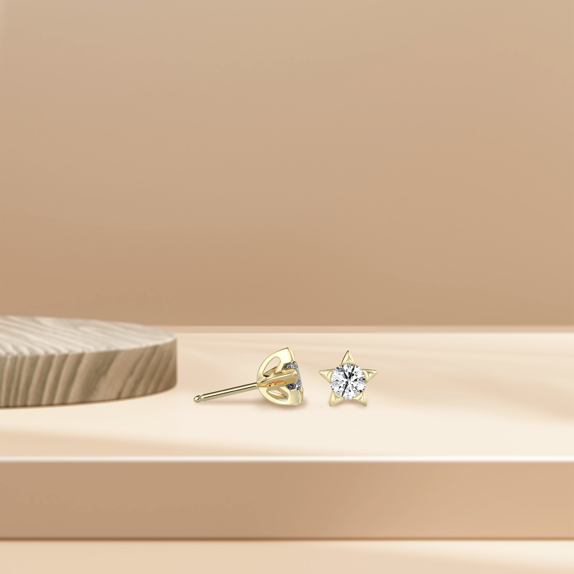 Solitaire Star Studs Prospective View