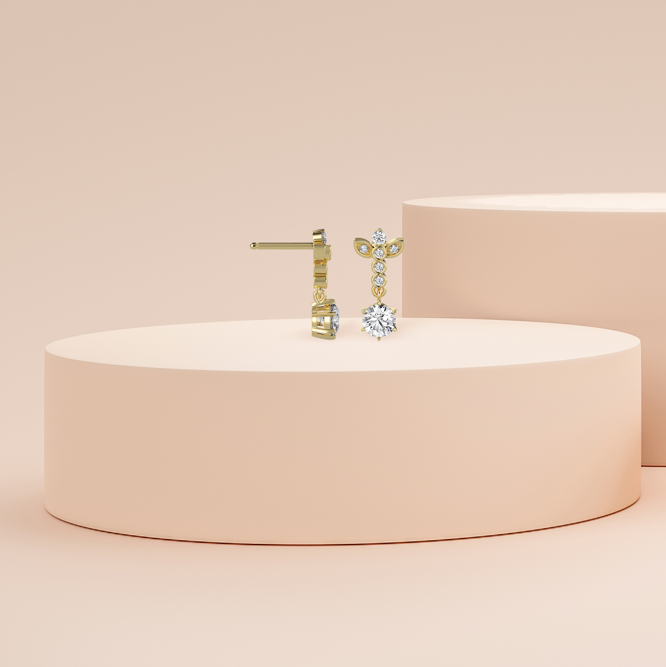 Dazzling Descent Diamond Earrings Prospective View