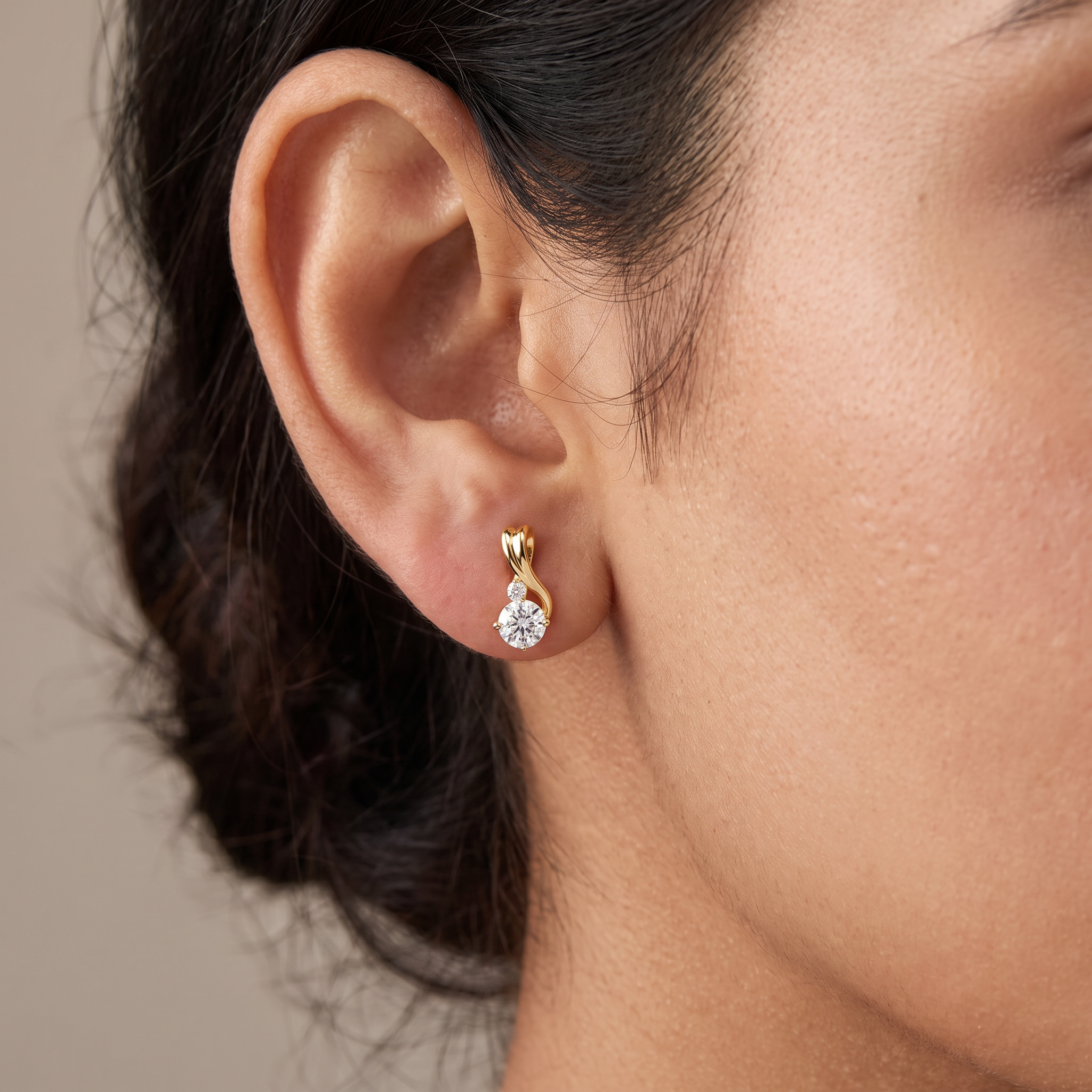 Lab Grown Diamond Melodic Solitaire Earrings