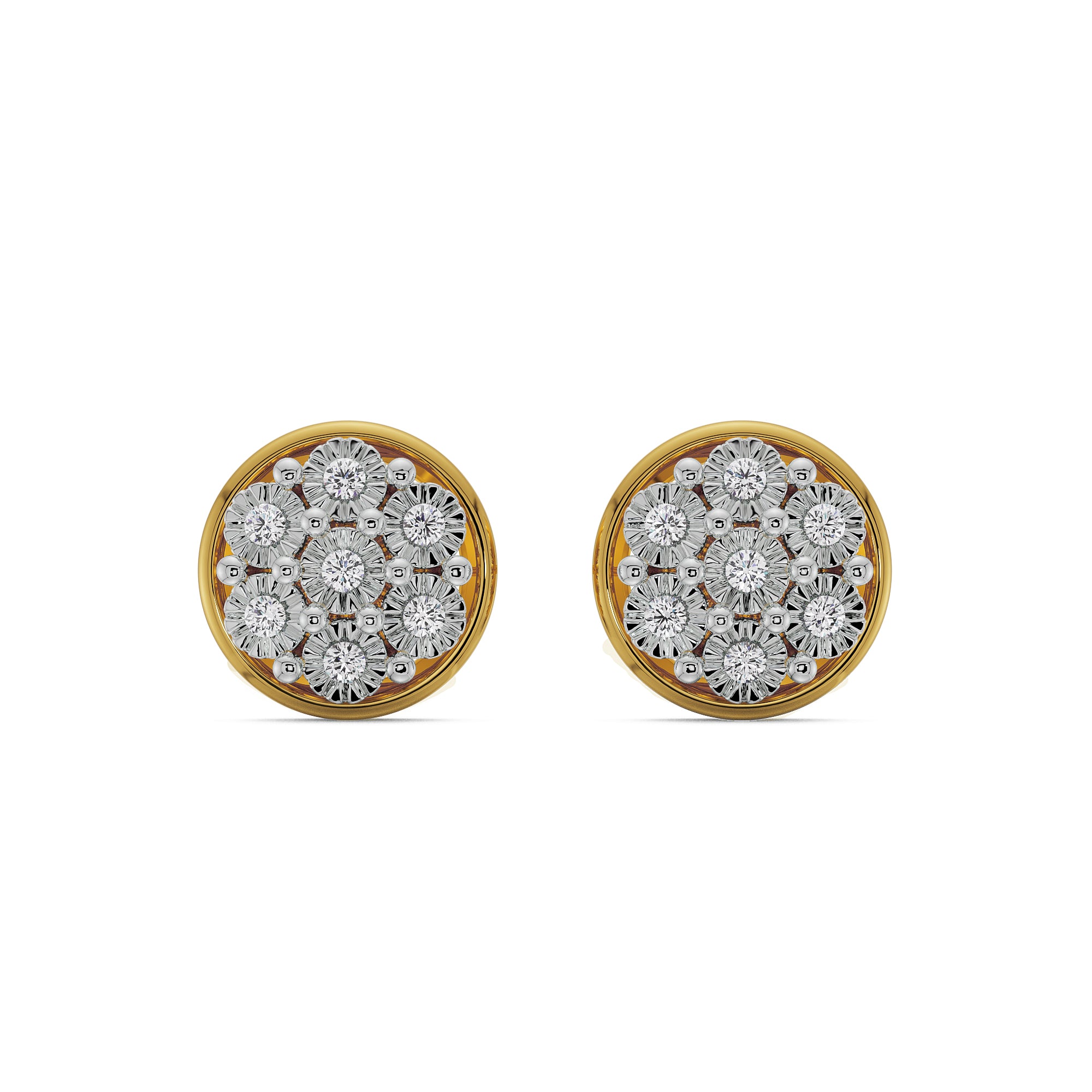 Round Brilliance Diamond Studs Front View