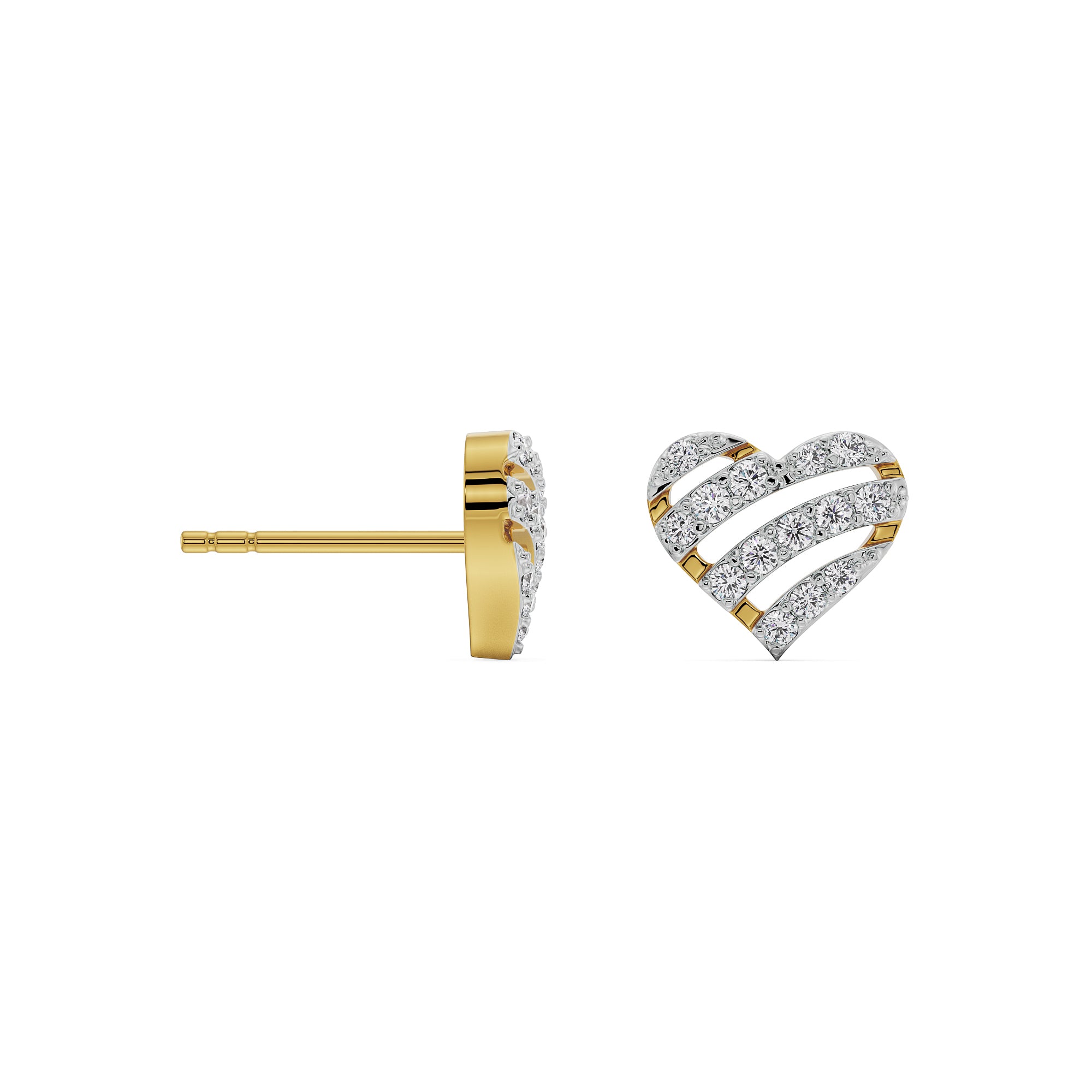 Cupid's Delight Diamond Studs Prospective View