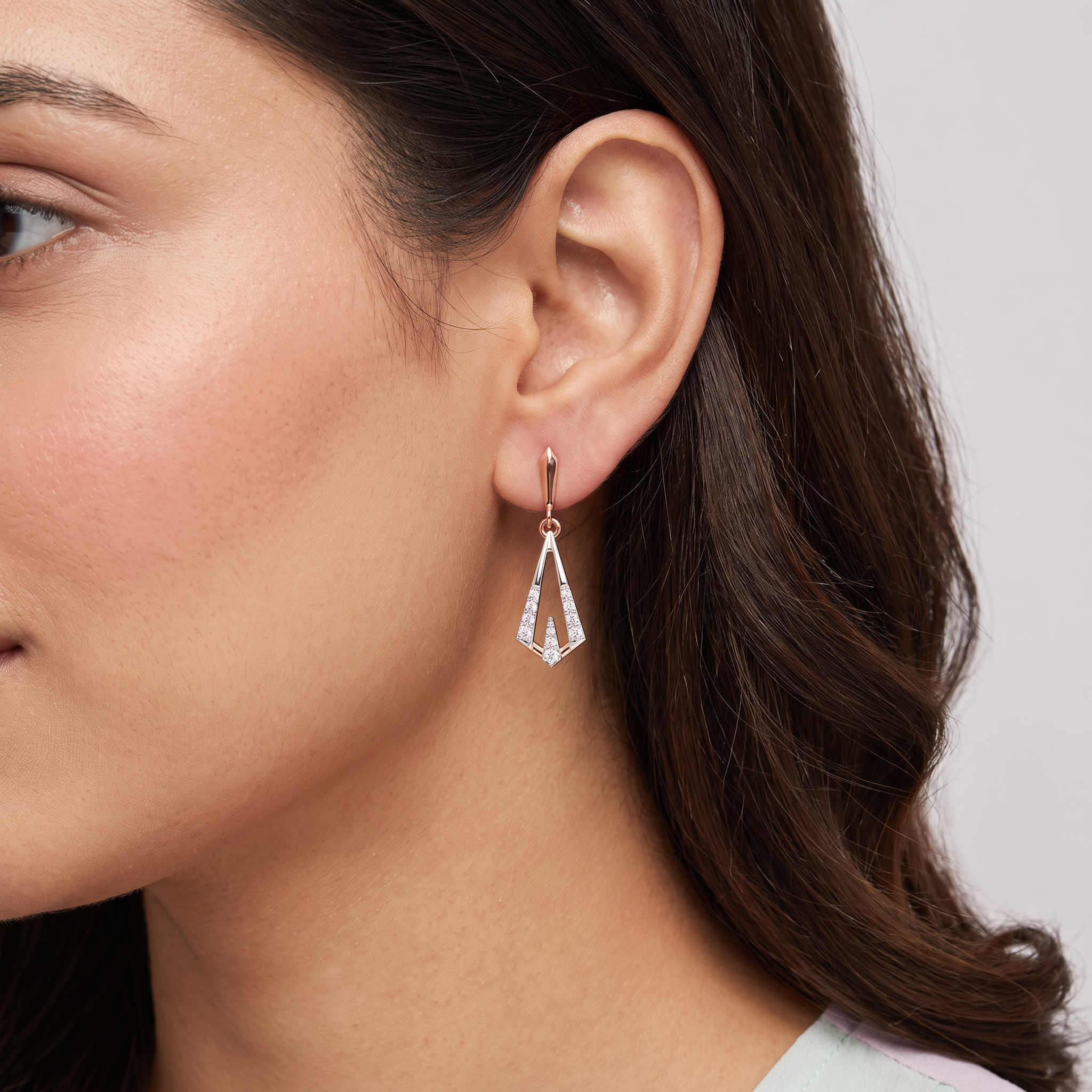 Rhombus Delight Lab Grown Diamond Earrings