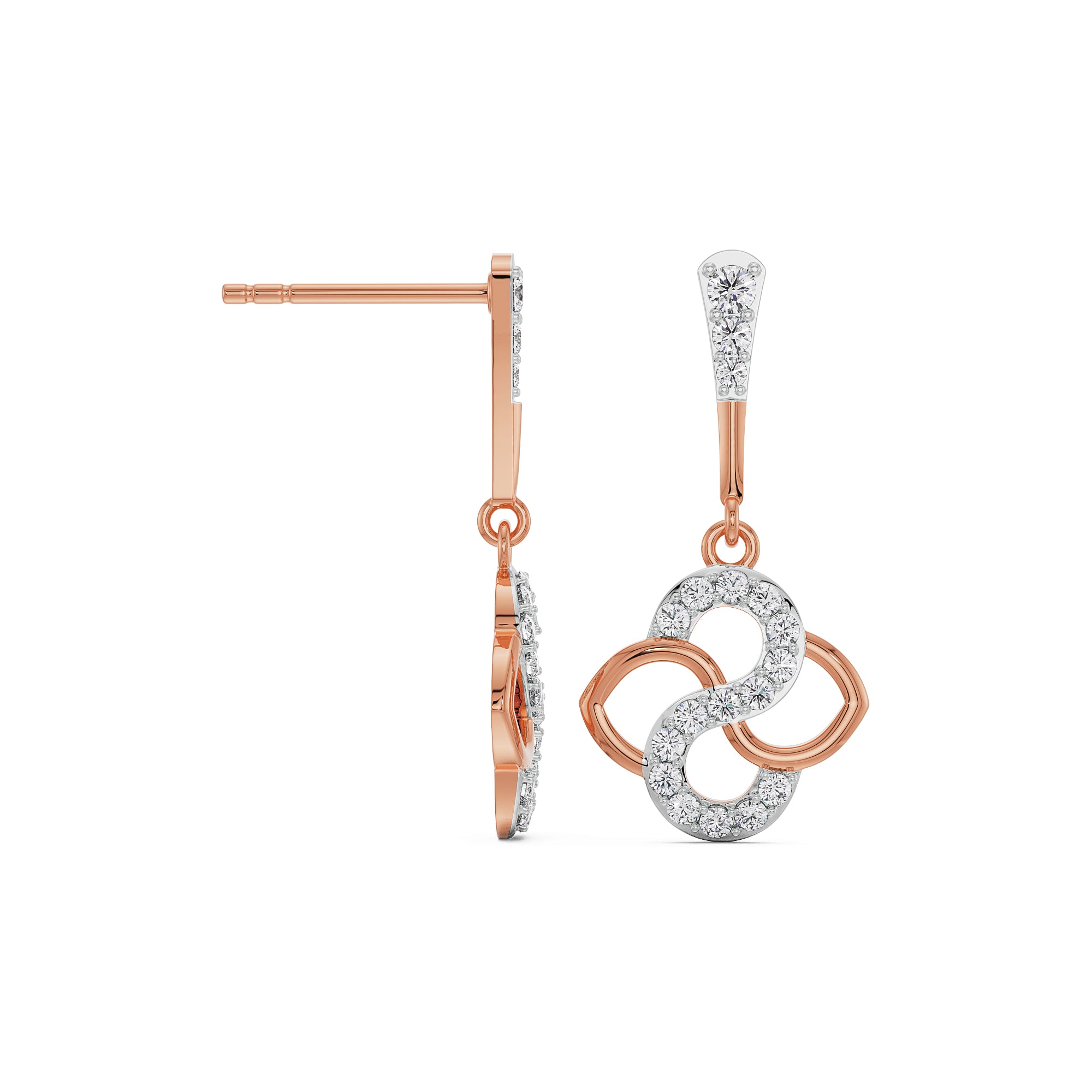 S-Curve Brilliance Diamond Studs prospective View