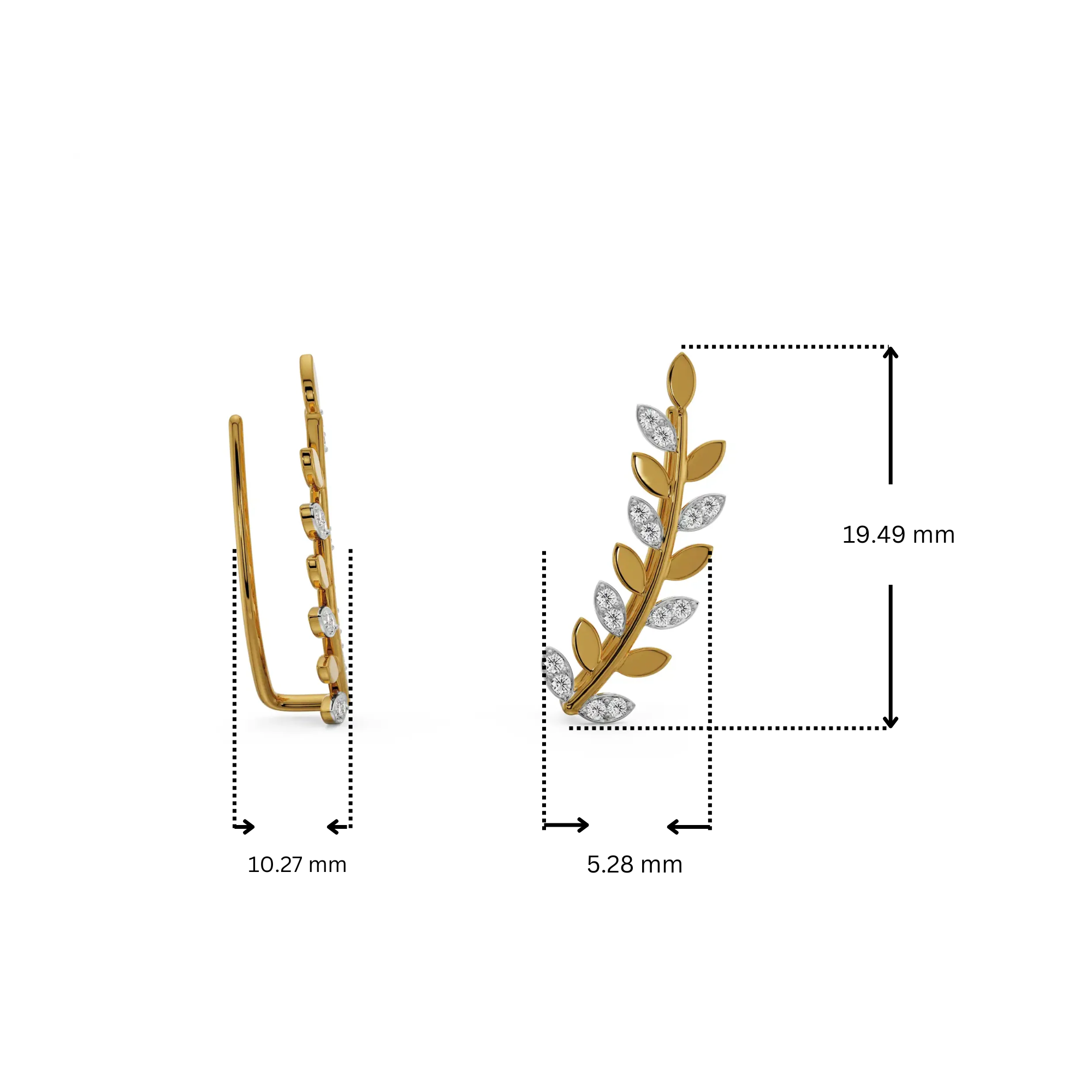 Leafy Luxe Diamond Earrings_in_stock