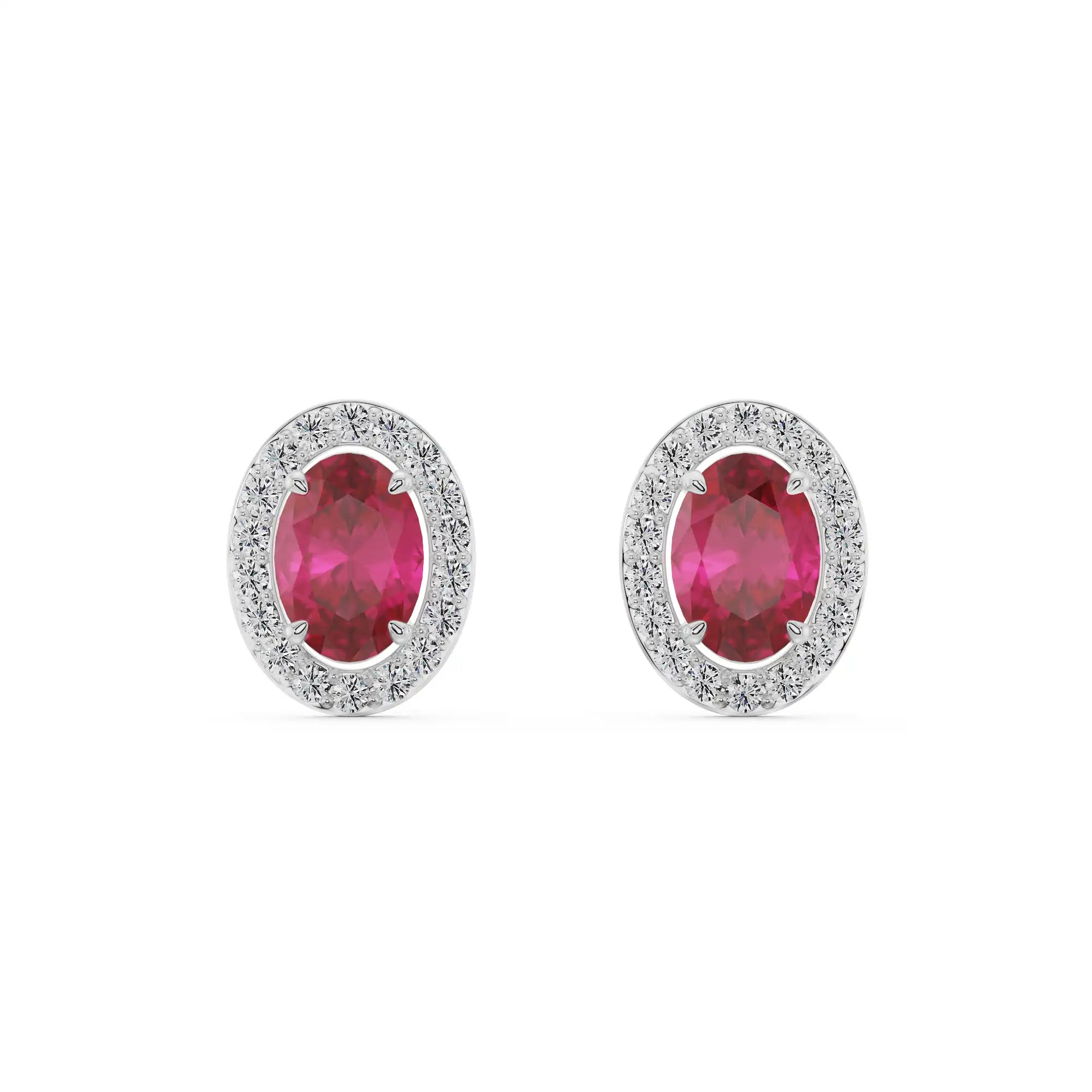 Buy Vintage Ruby Lab Grown Diamond Studs Online Shop Lab Grown
