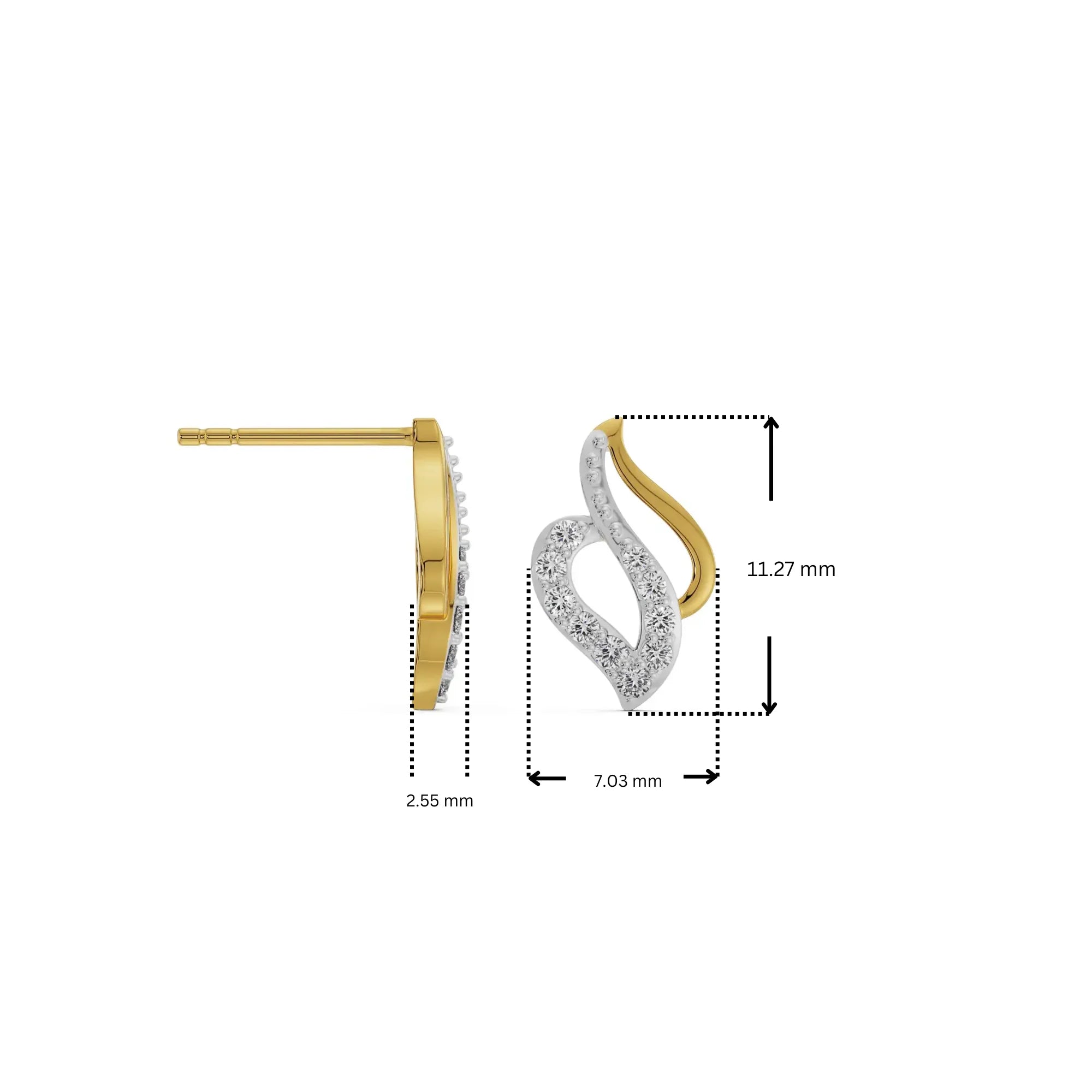 Timeless whisper Lab Grown Diamond studs 9KT