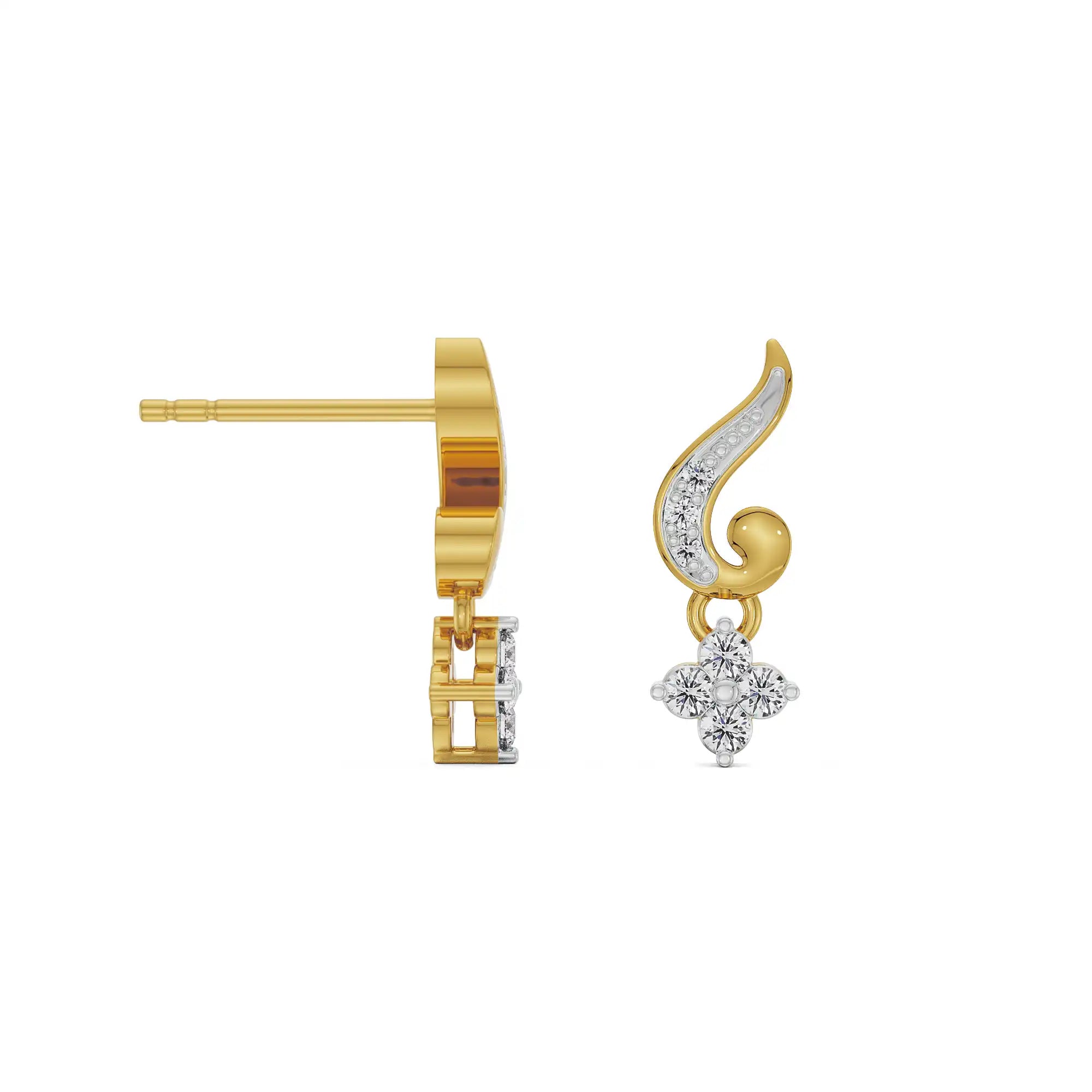 Gleaming Akira Diamond Earrings Prospective View