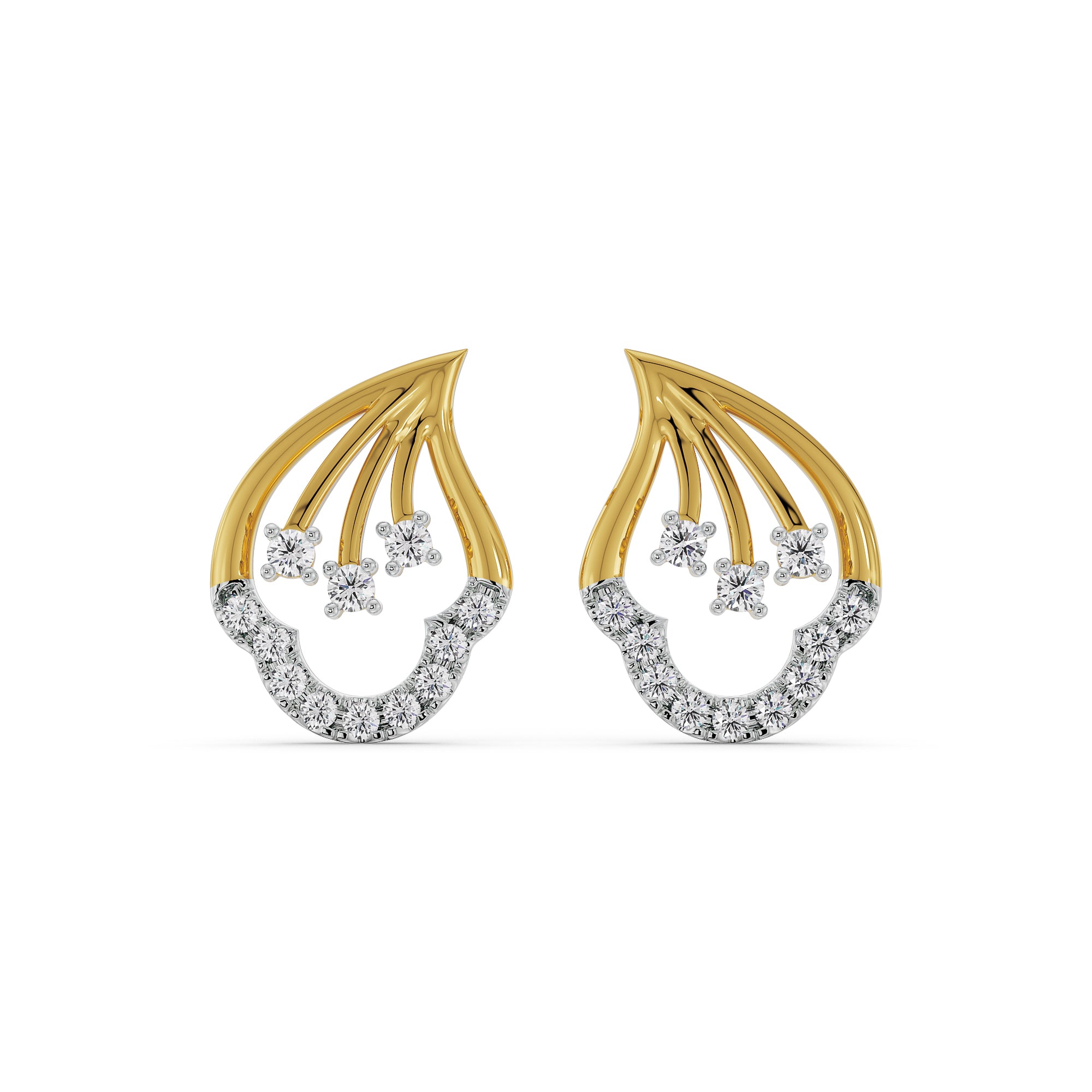Ziya Diamond Studs Front view