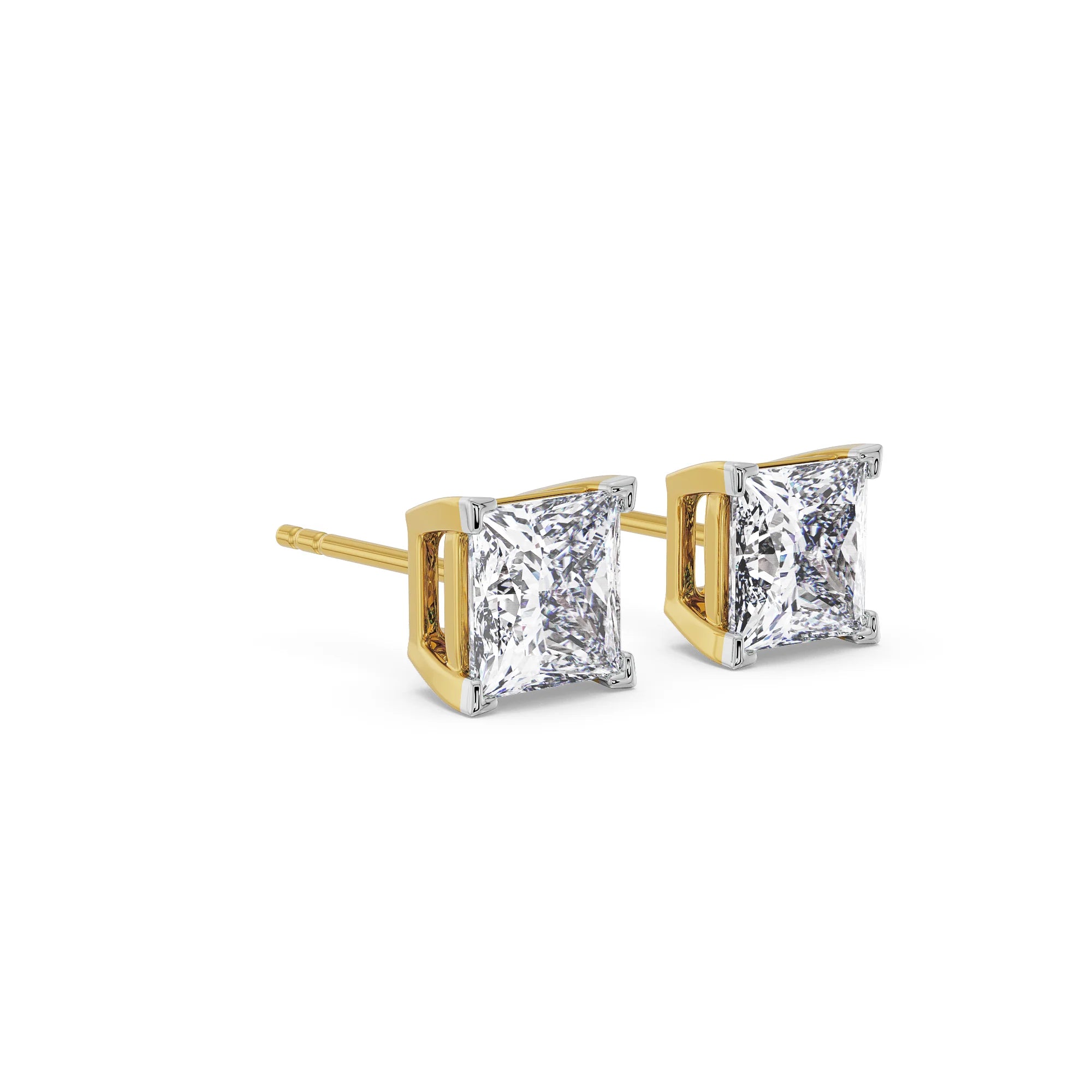 Lab Grown 1 CT Classic Square Diamond Studs_in-stock