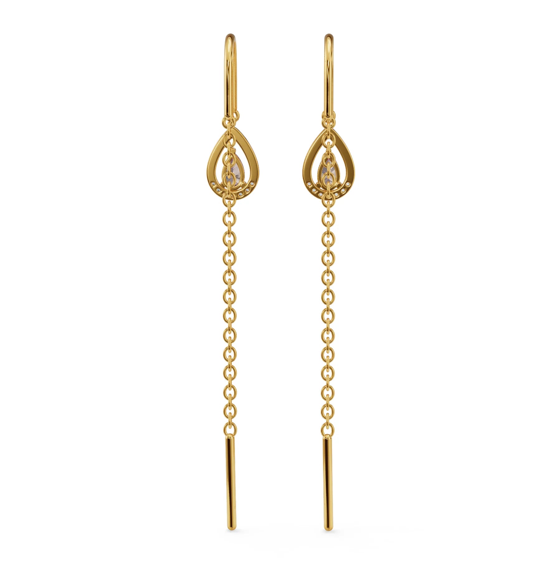 Purple Gemstone Lab Diamond Suidhaga Earrings_in-stock