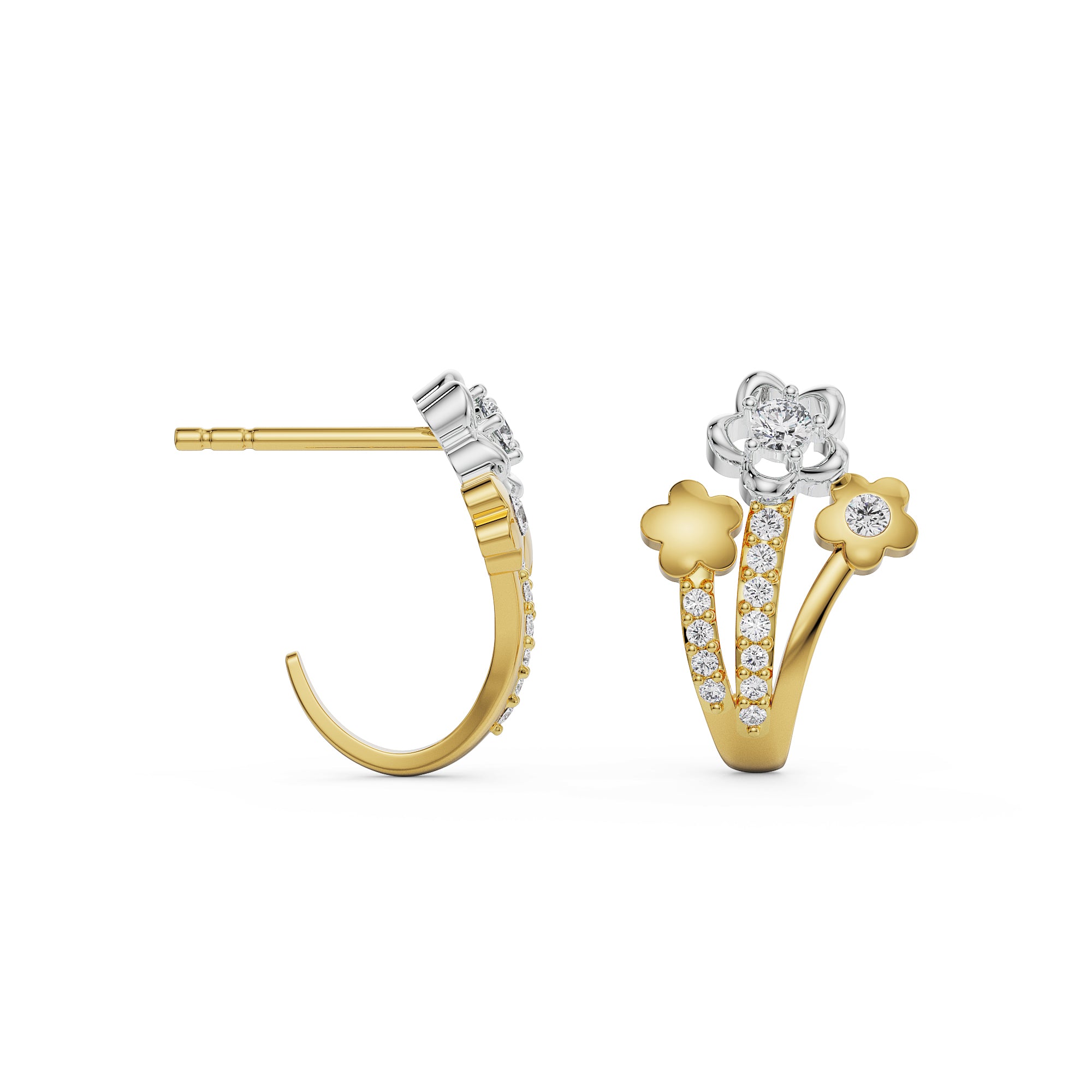 Floral Bloom Studs Prospective View