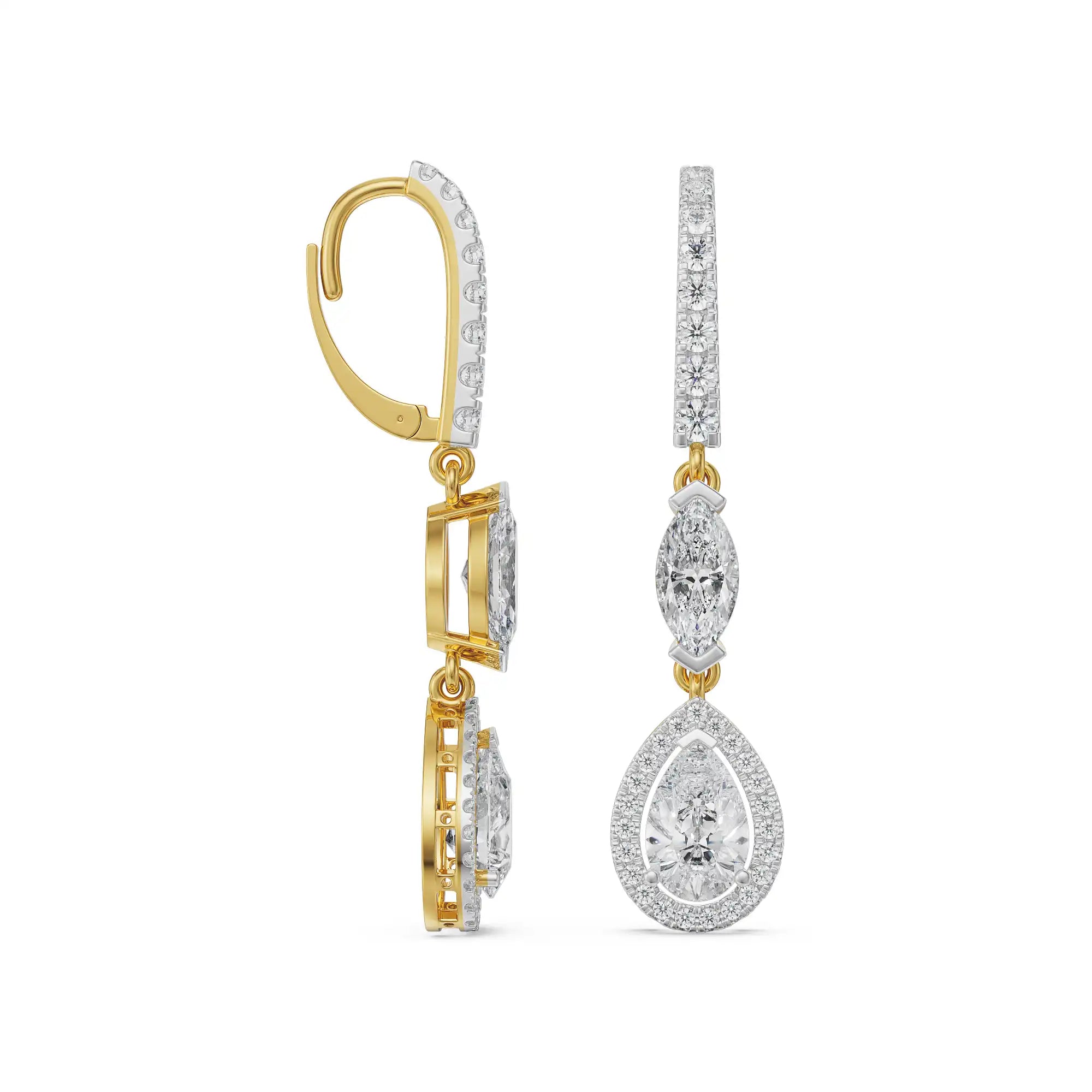 Euphoric Diamond Drop Earrings Prospective View