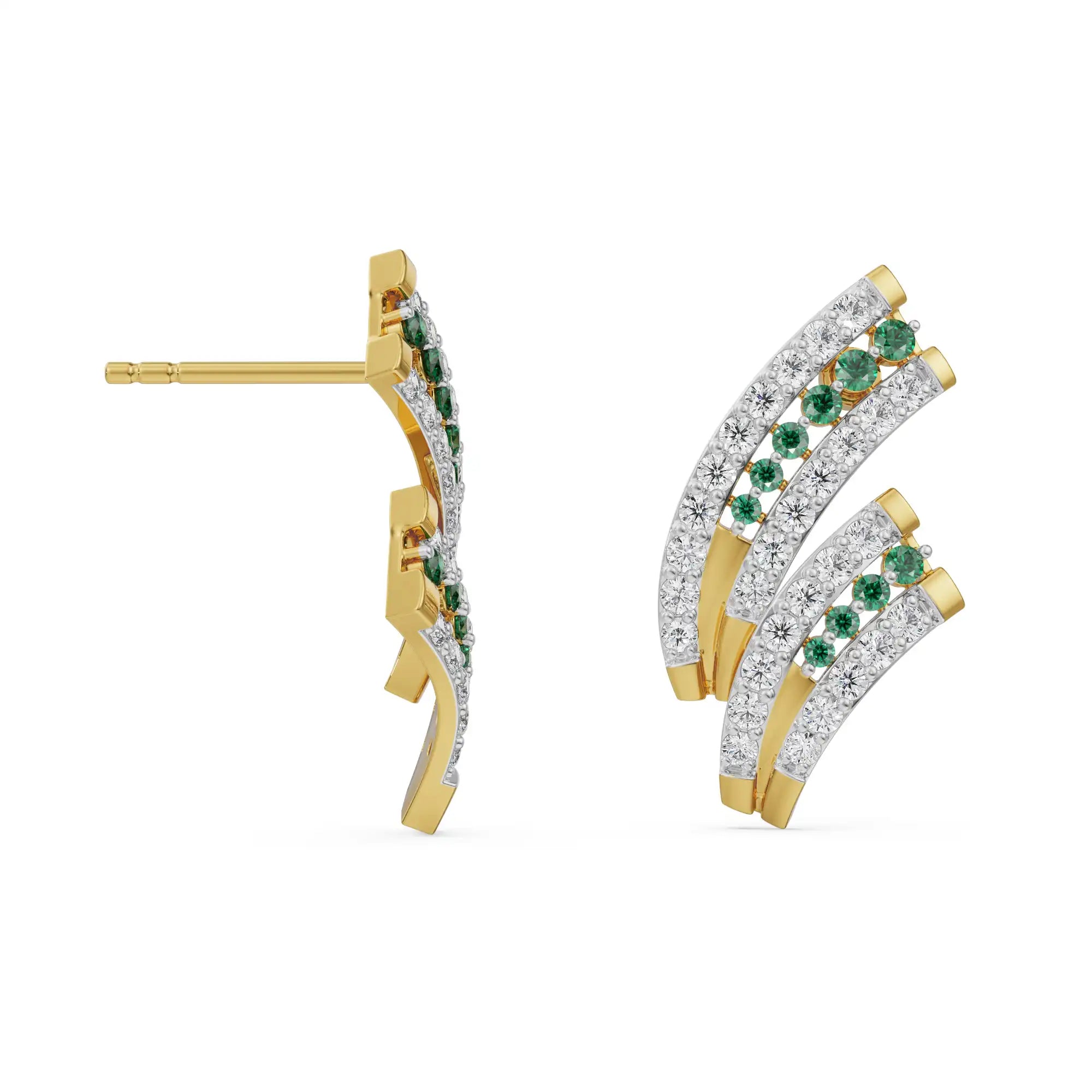 Tina Shimmering Diamond Earrings Prospective View
