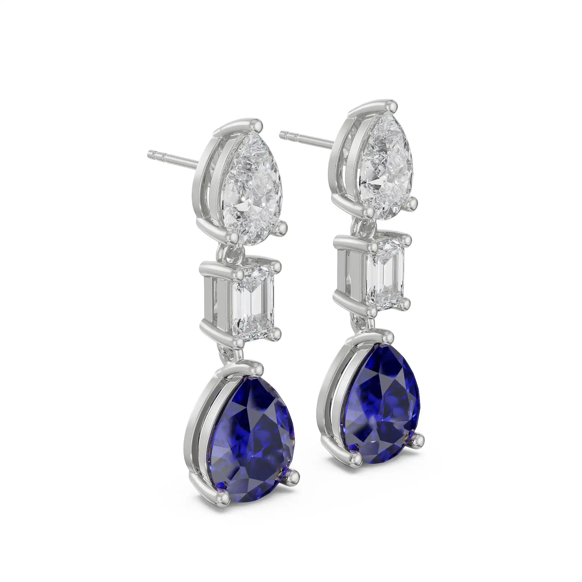Radiant Gemstone Earrings Side View