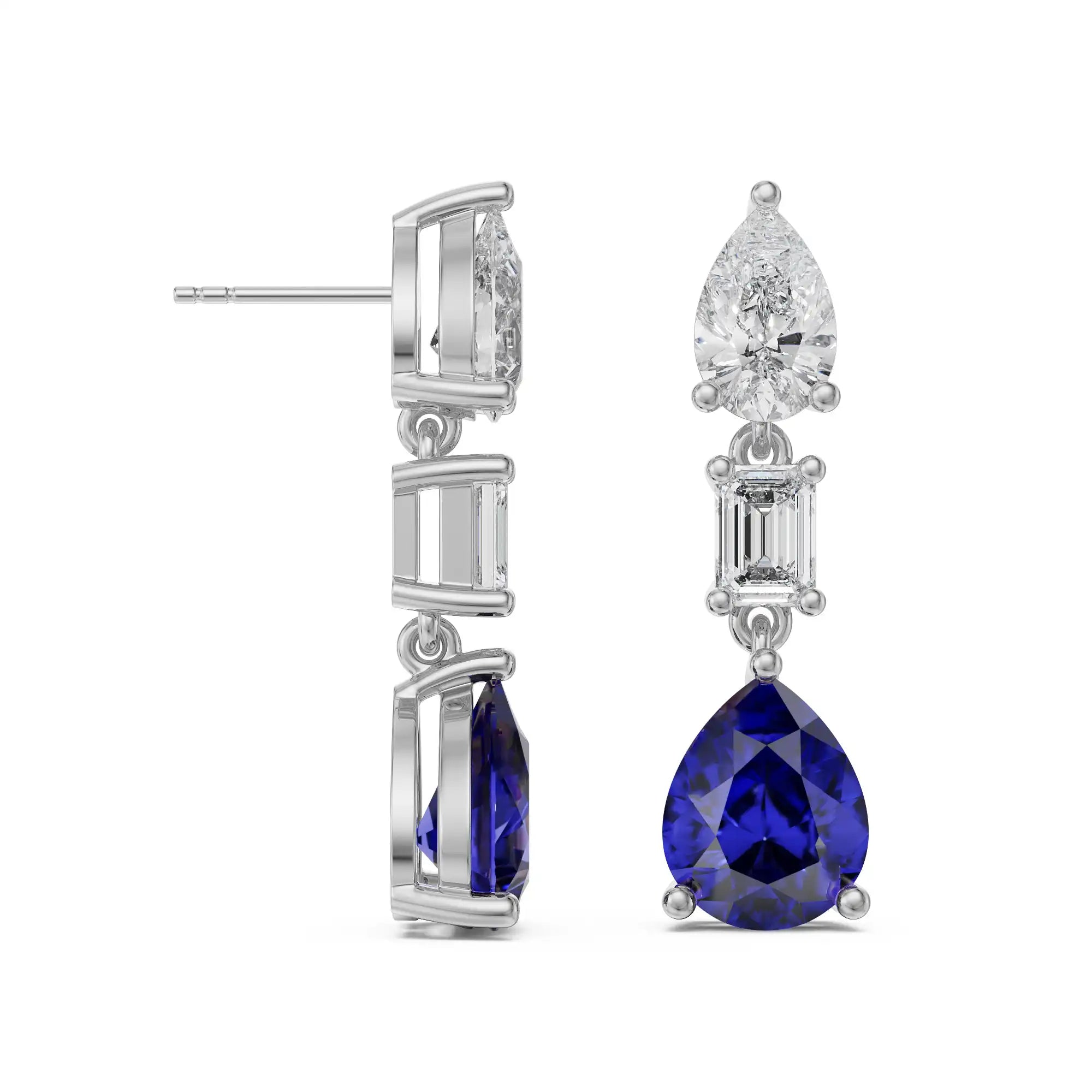 Radiant Gemstone Earrings Prospective View