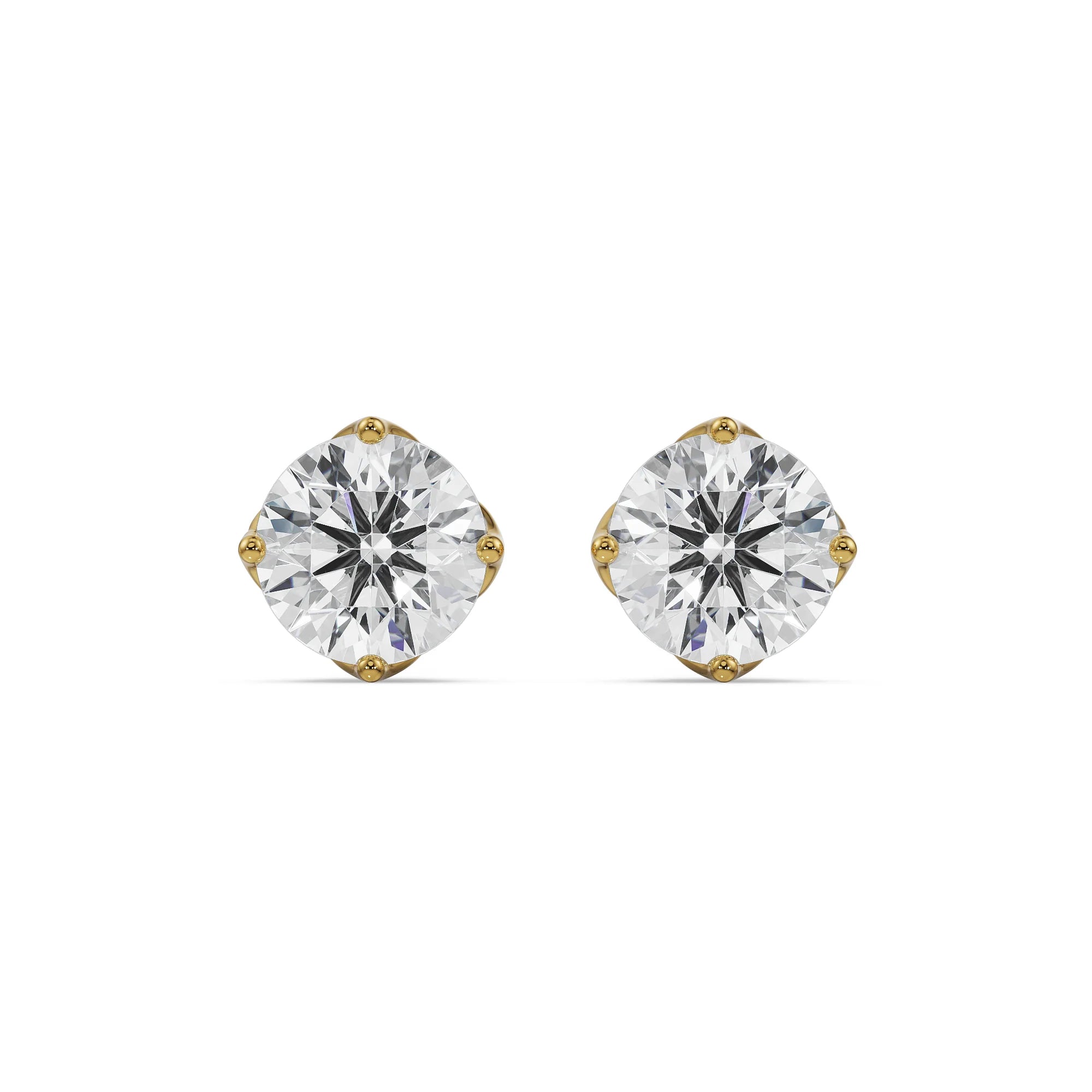 1 CT Timeless Lab Grown Diamond Solitaire Studs_in-stock