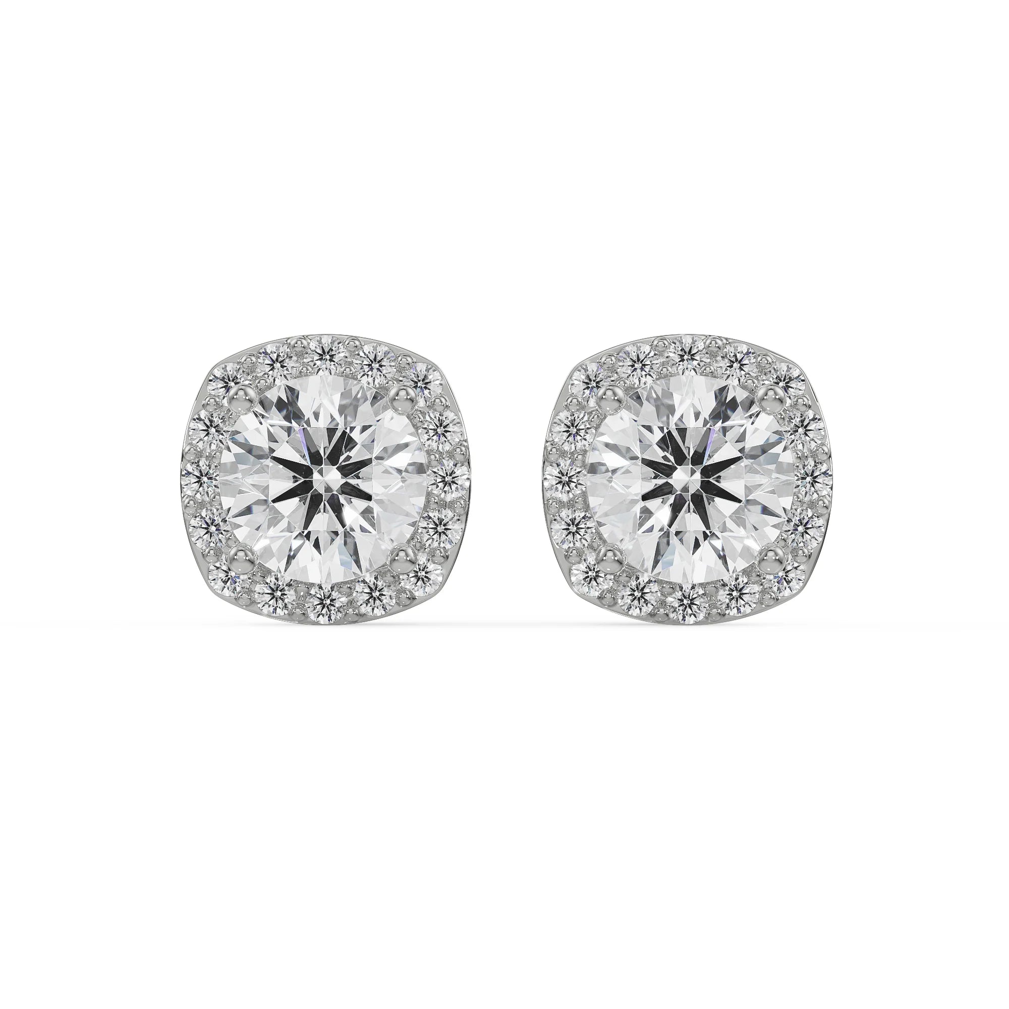 0 5 CT Halo Cushion Cut Lab Grown Diamond Studs_in-stock