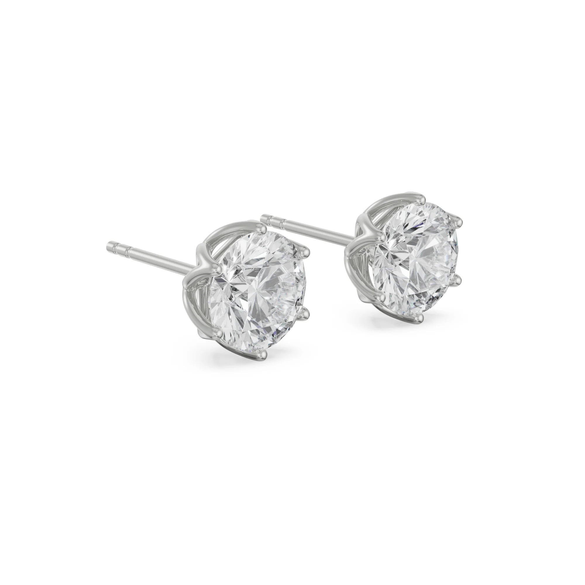1 CT Petal Lab Grown Diamond Solitaire Studs_in-stock