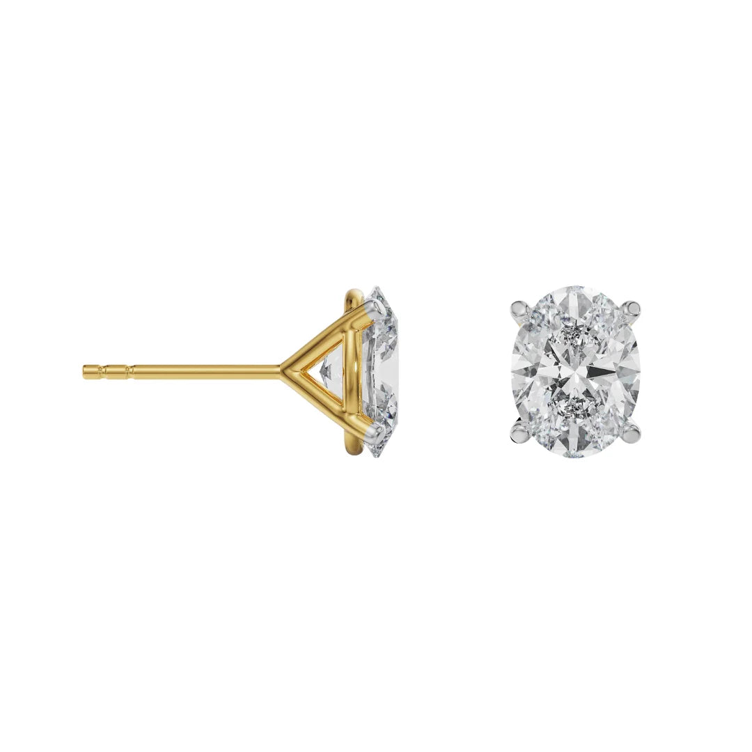 1 CT Oval Cut Breathtaking Lab Grown Diamond Studs_in-stock