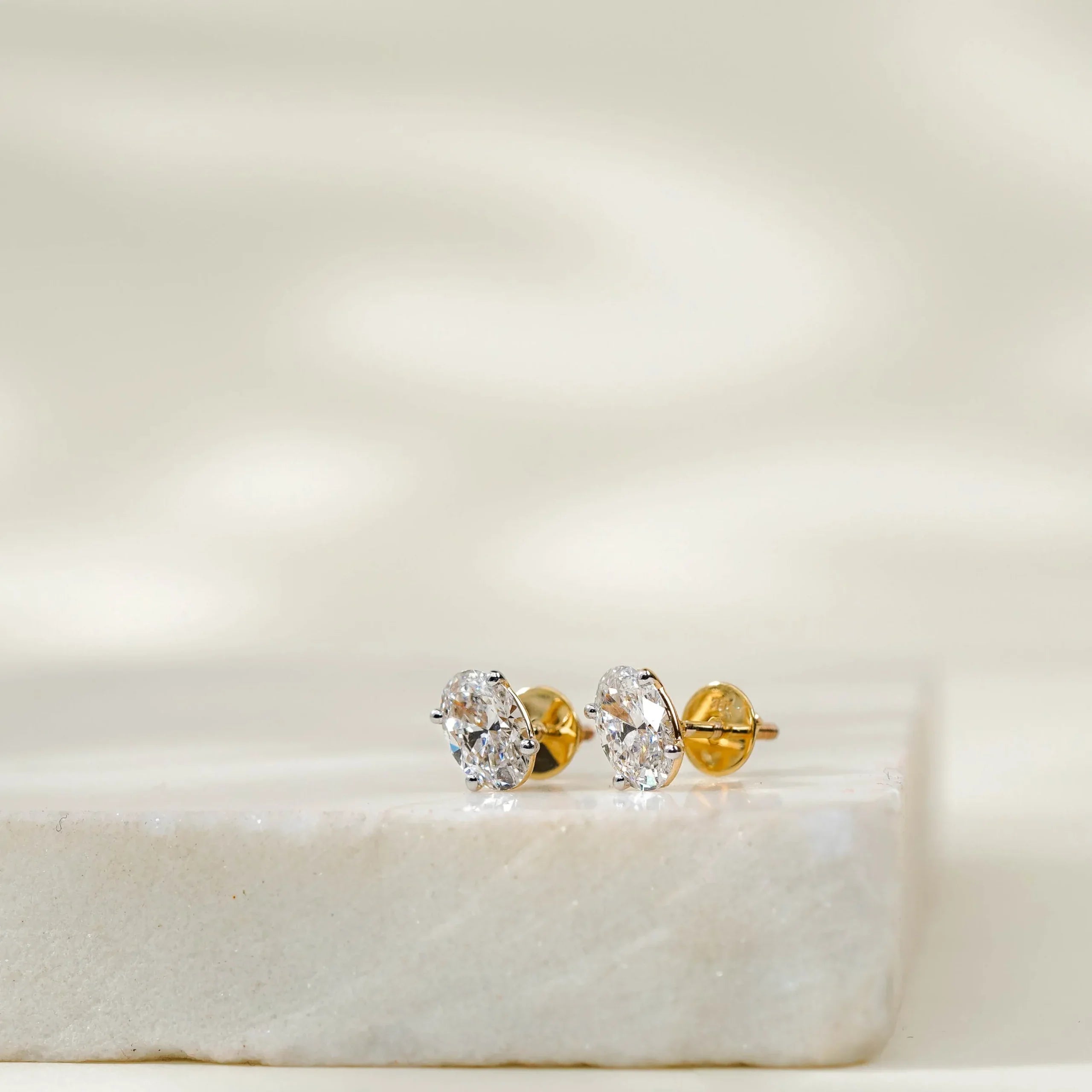 1 CT Oval Cut Breathtaking Lab Grown Diamond Studs_in-stock