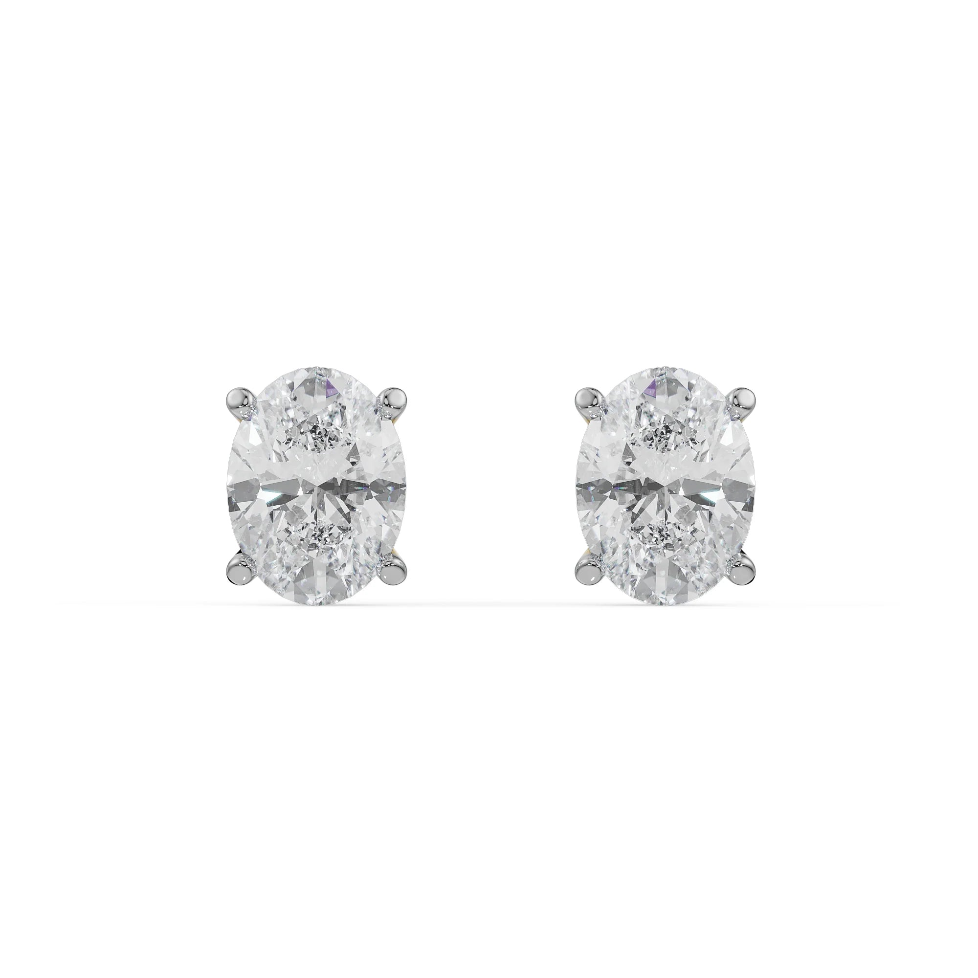 1 CT Oval Cut Breathtaking Lab Grown Diamond Studs_in-stock