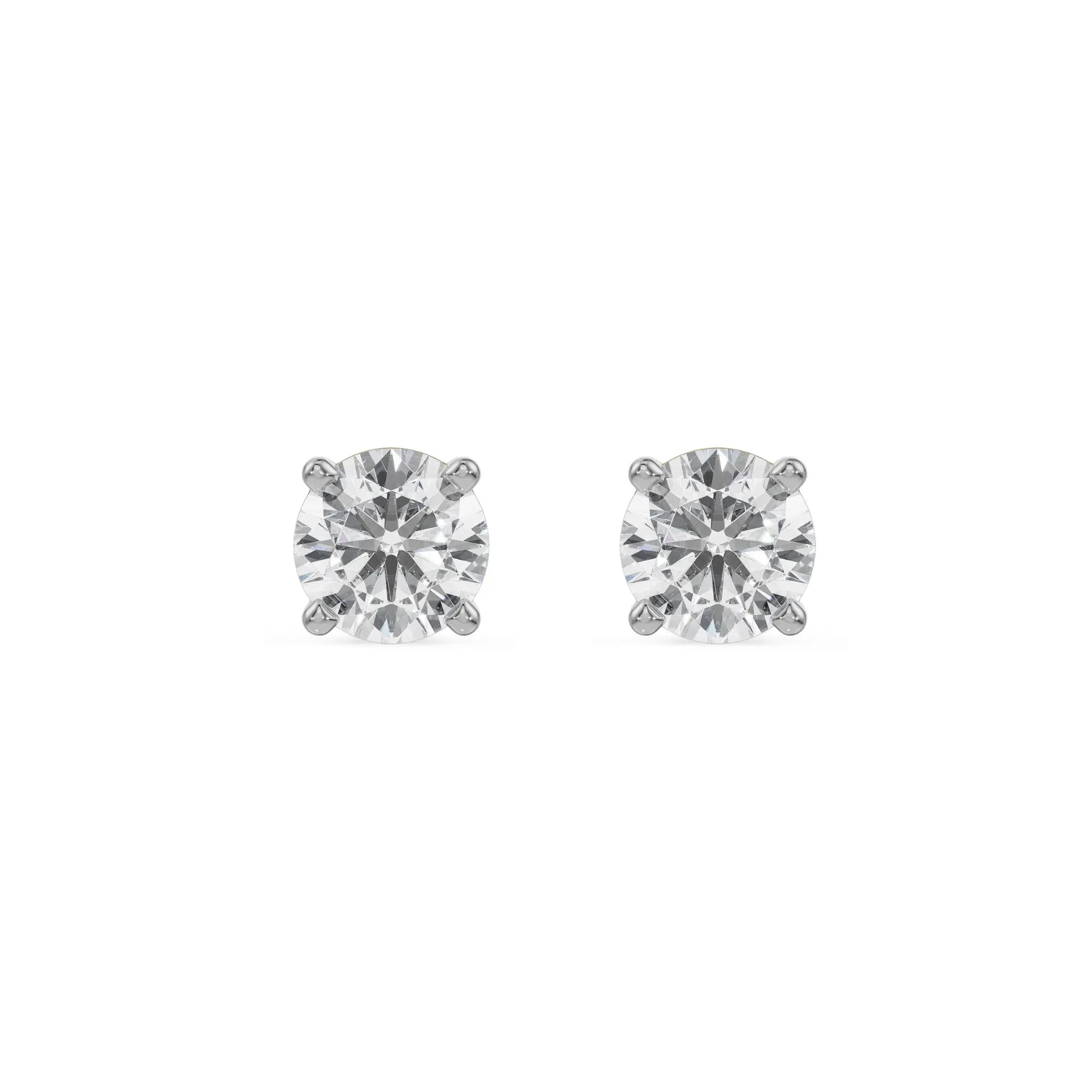 1.5 CT Stunning Diamond Studs Front View