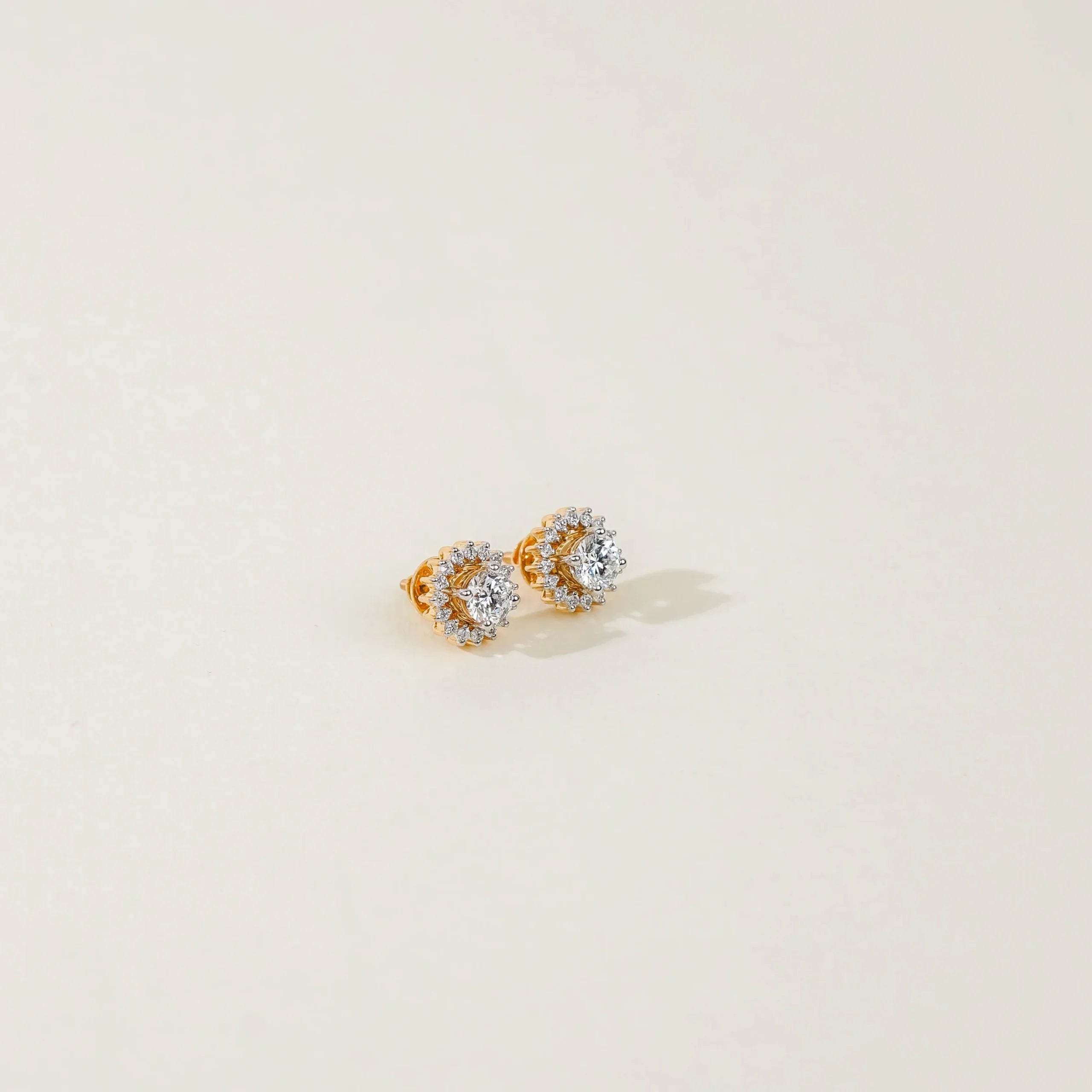 0.50 CT Chakra Detachable Diamond Studs Prospective View
