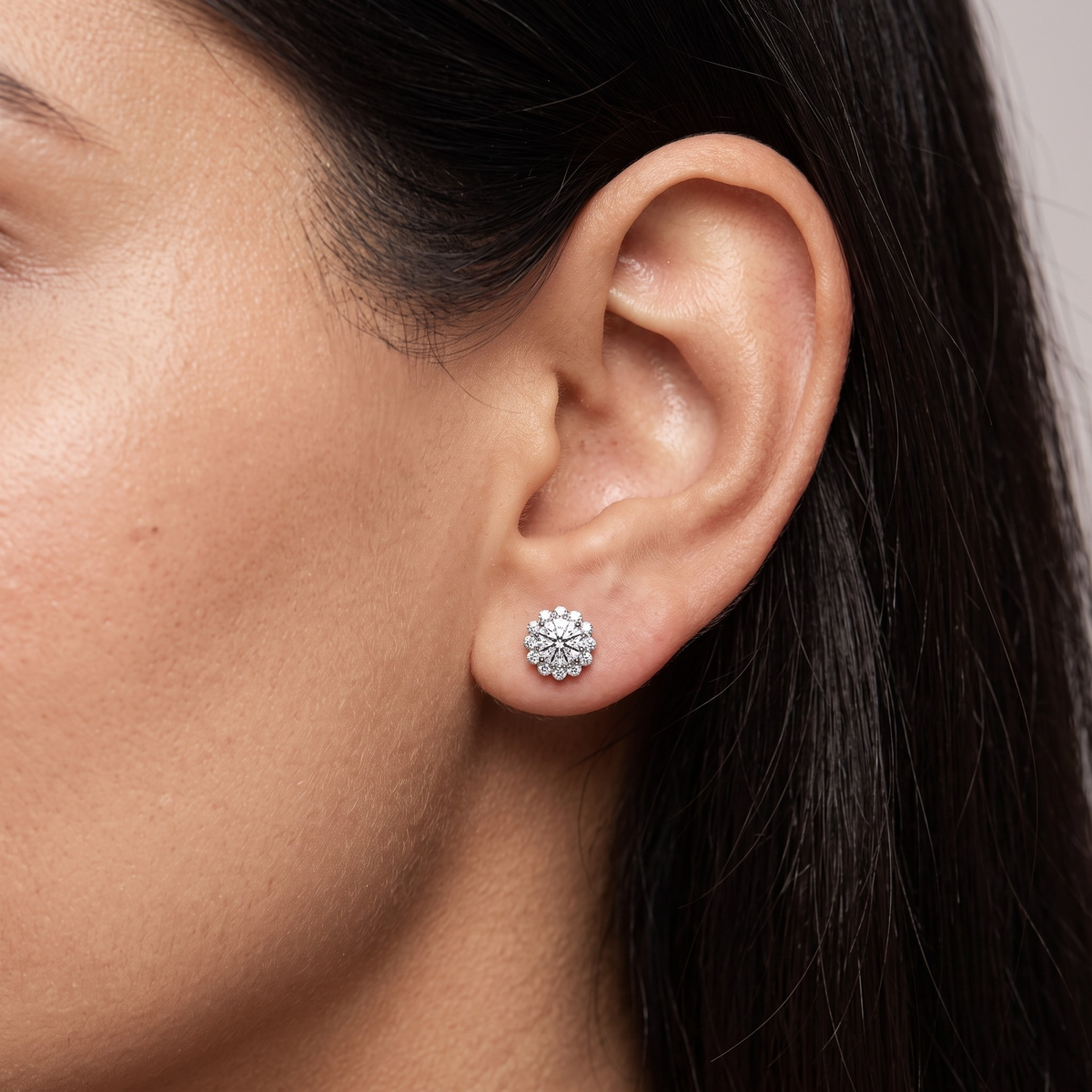 0.50 CT Sunflower Detachable Lab Diamond Studs