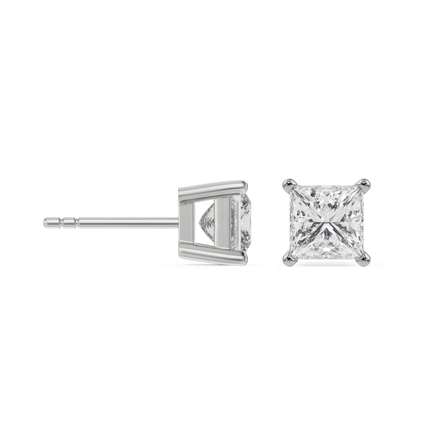 1 CT Timeless Princess Lab Grown Diamond Solitaire Studs_in_stock