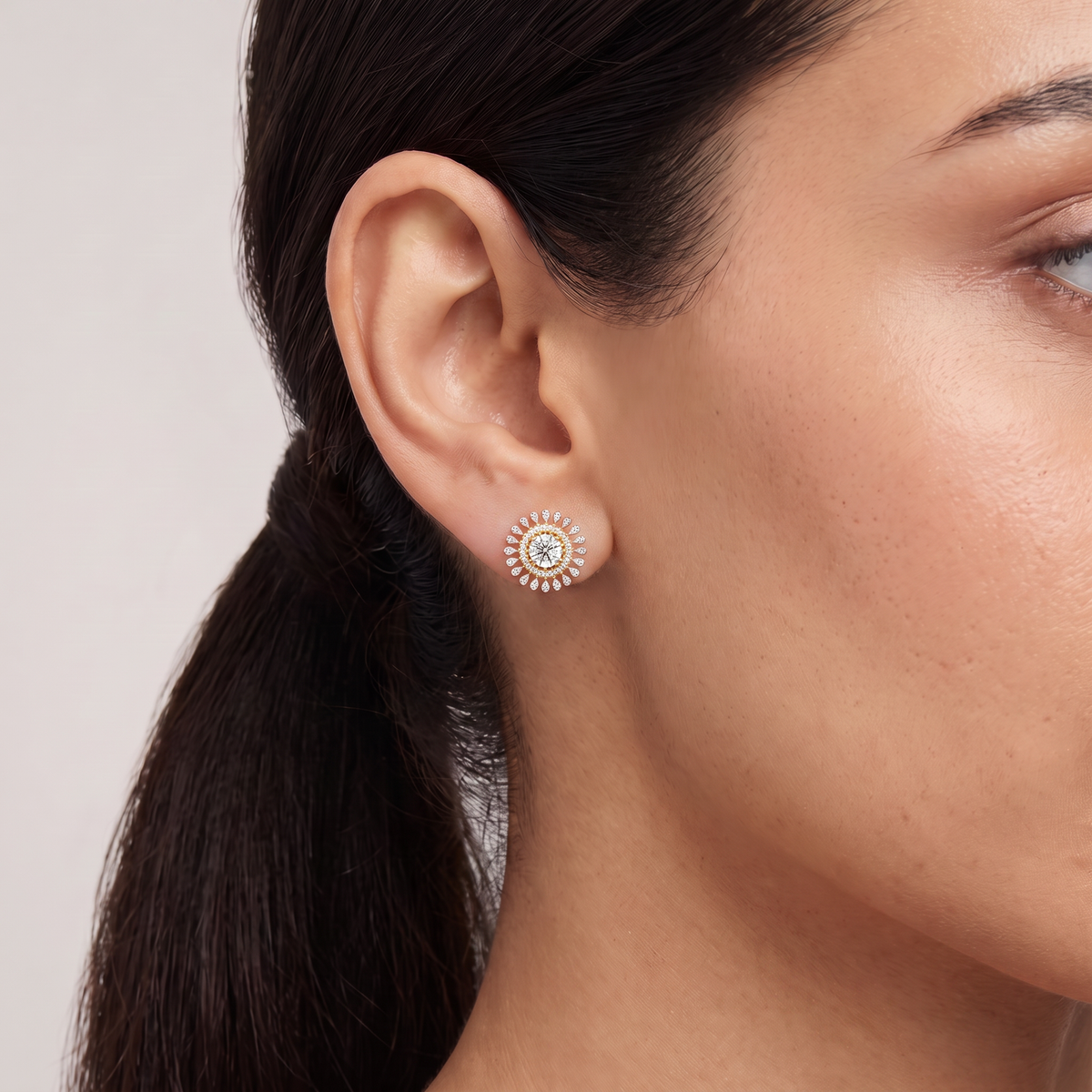0.25 CT Sunflower Detachable Lab Diamond Studs