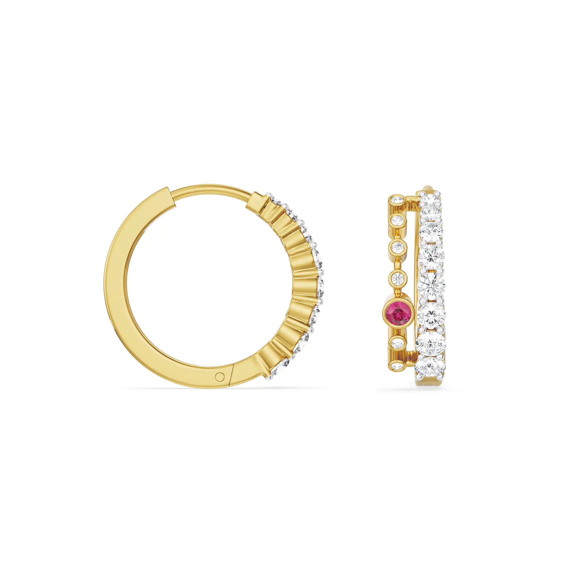 Zoya Diamond Hoops left view