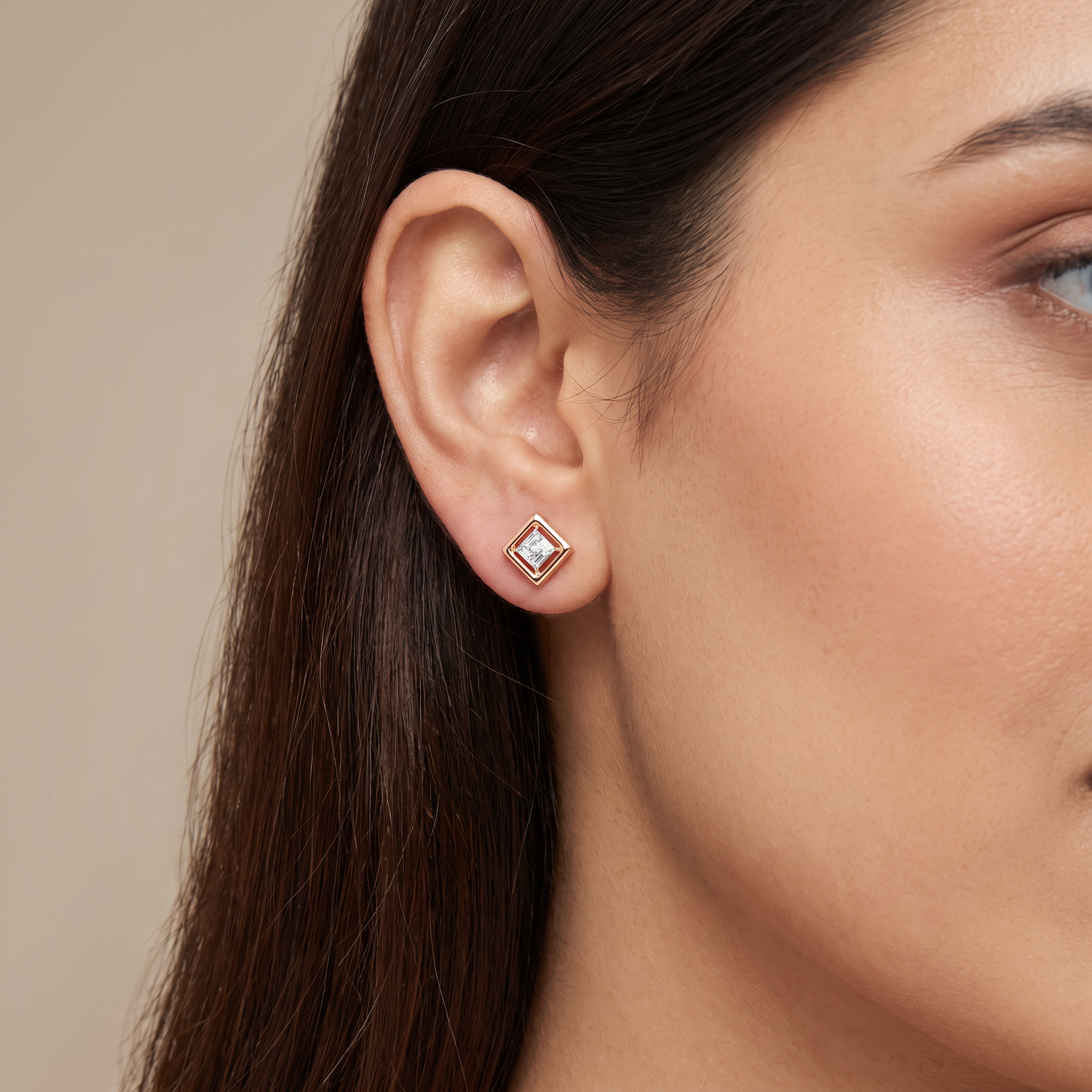 Geometric Allure Lab Grown Diamond Studs