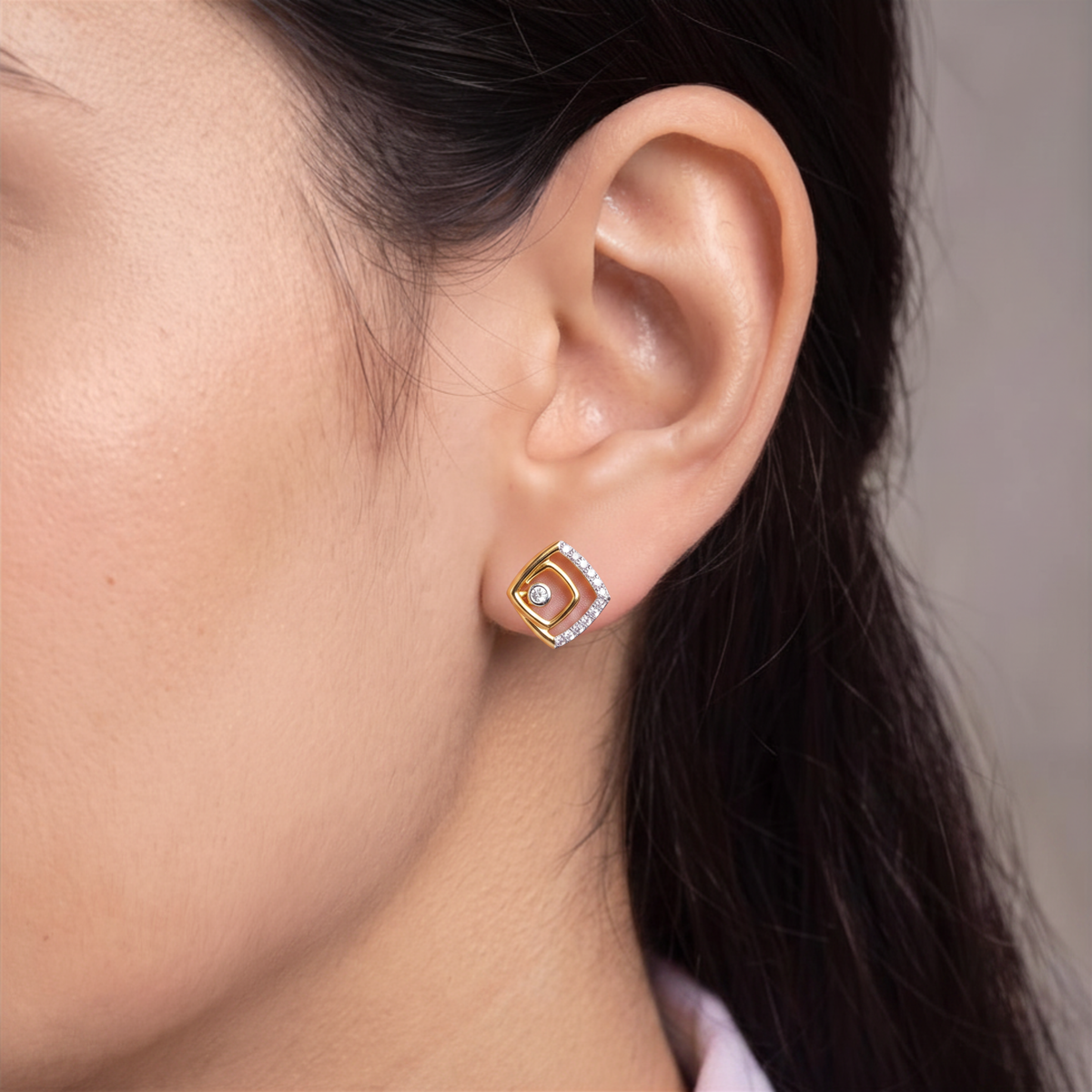 Glimmering Maze Lab Grown Diamond Earrings