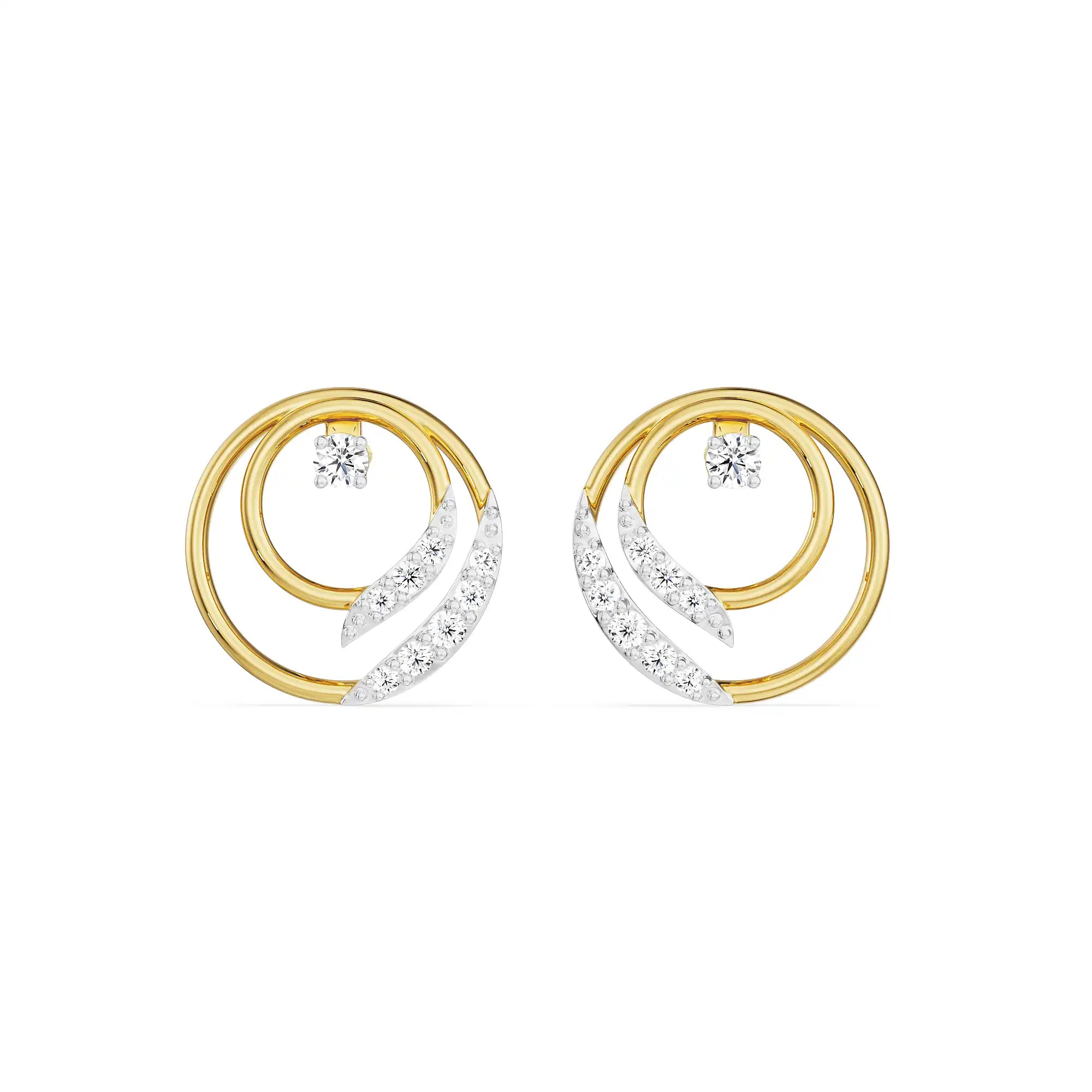 Luminiscent Diamond Earrings Front view