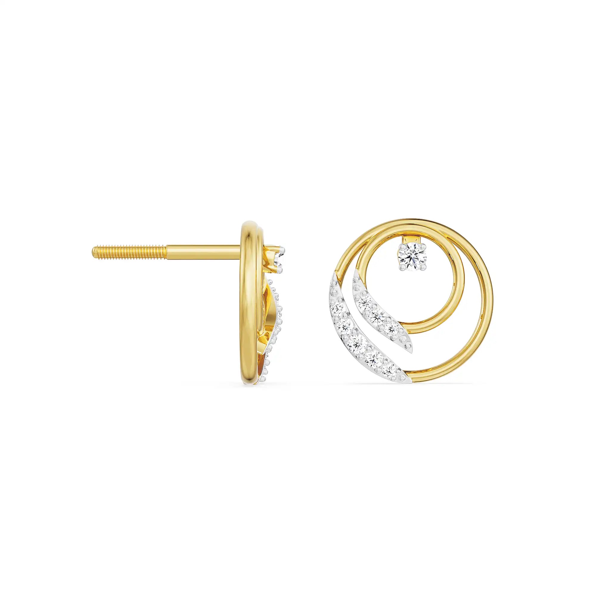 Luminiscent Diamond Earrings Left view